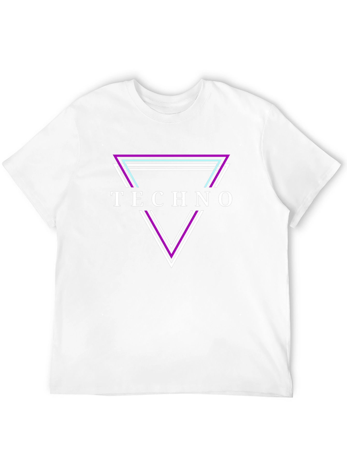 Techno Triangle Graphic Tee - Rave Style Shirt