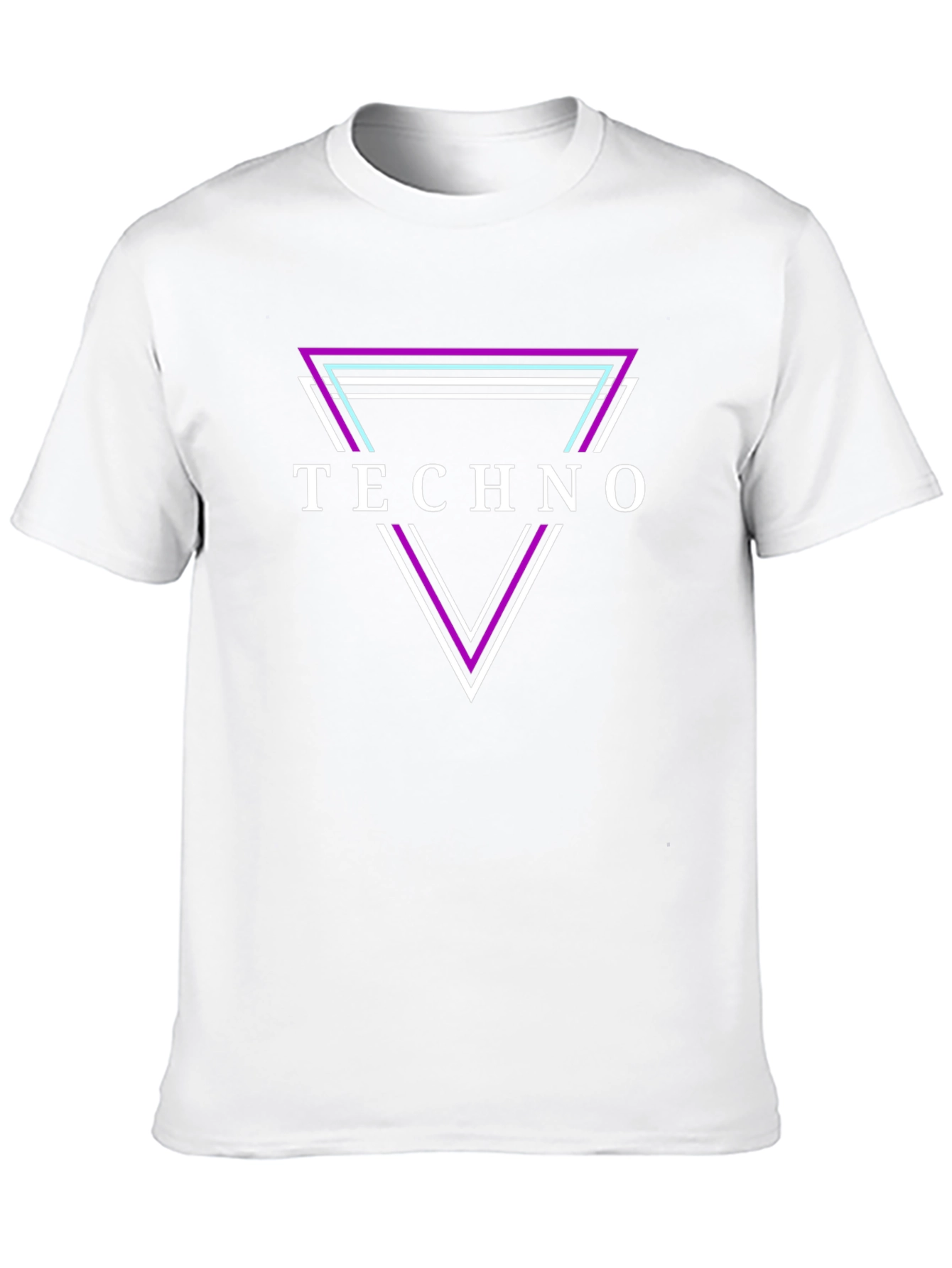 Techno Triangle Graphic Tee - Rave Style Shirt