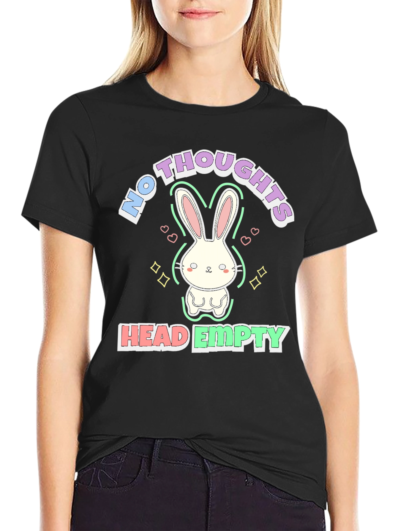 No Thoughts Head Empty Bunny Graphic Tee