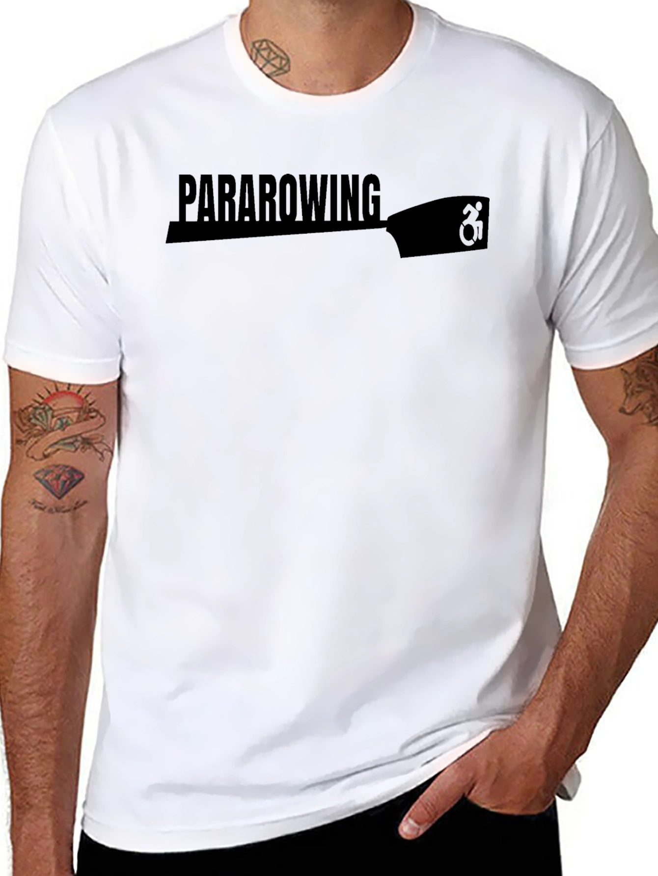 Para Rowing Graphic T-Shirt - Black