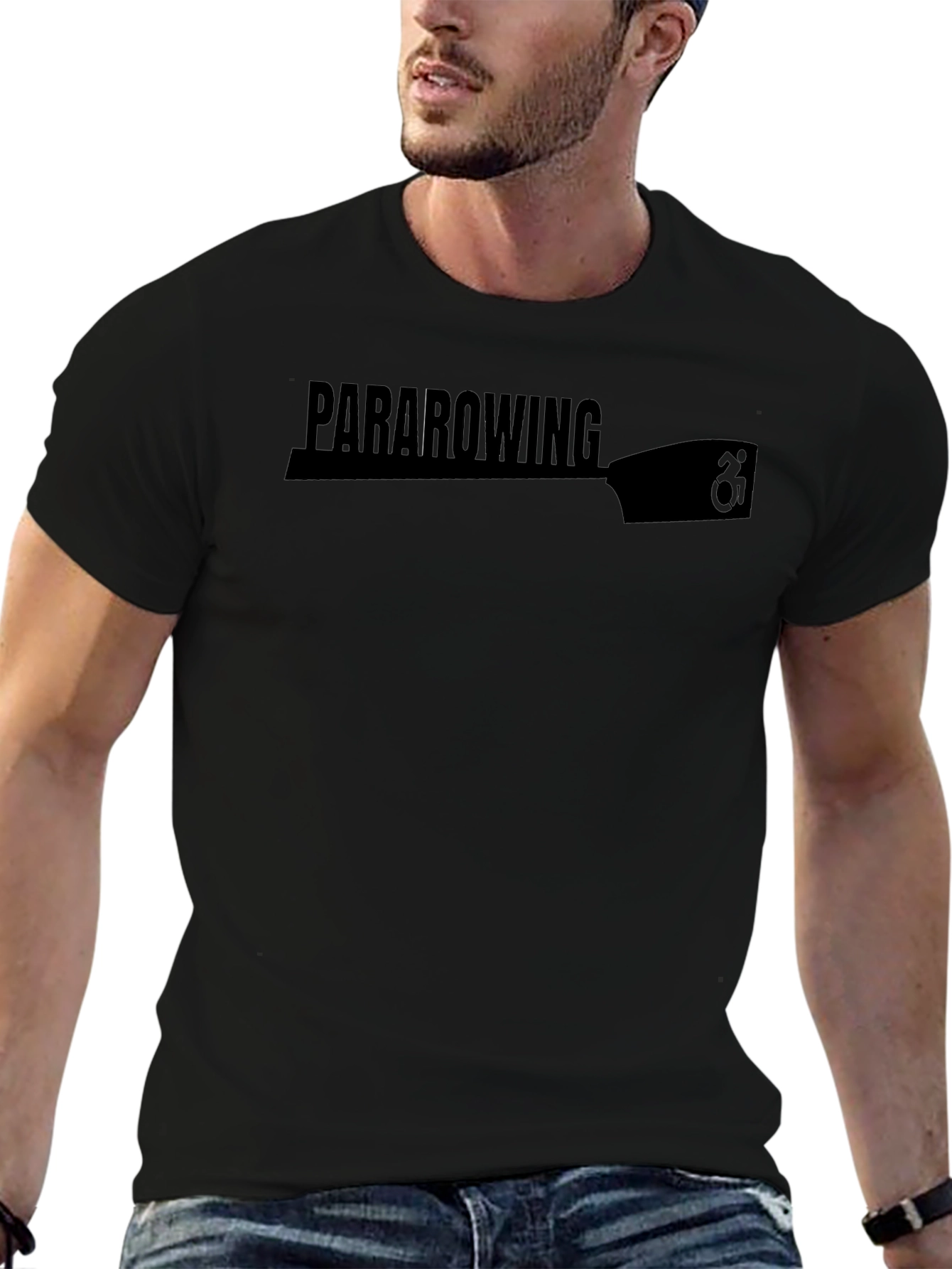 Para Rowing Graphic T-Shirt - Black