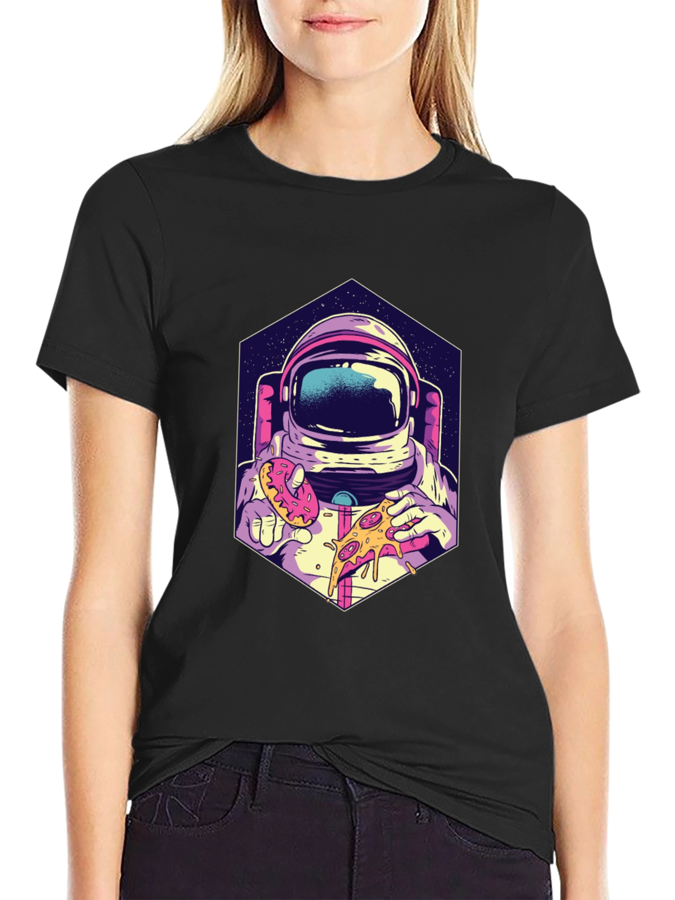 Astronaut Pizza & Donut T-Shirt