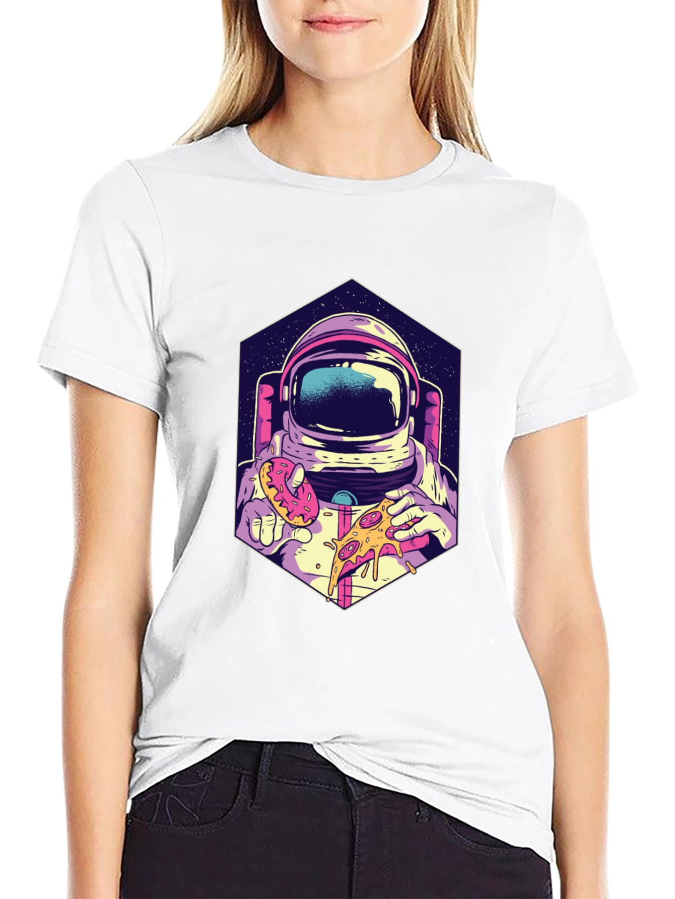 Astronaut Pizza & Donut T-Shirt