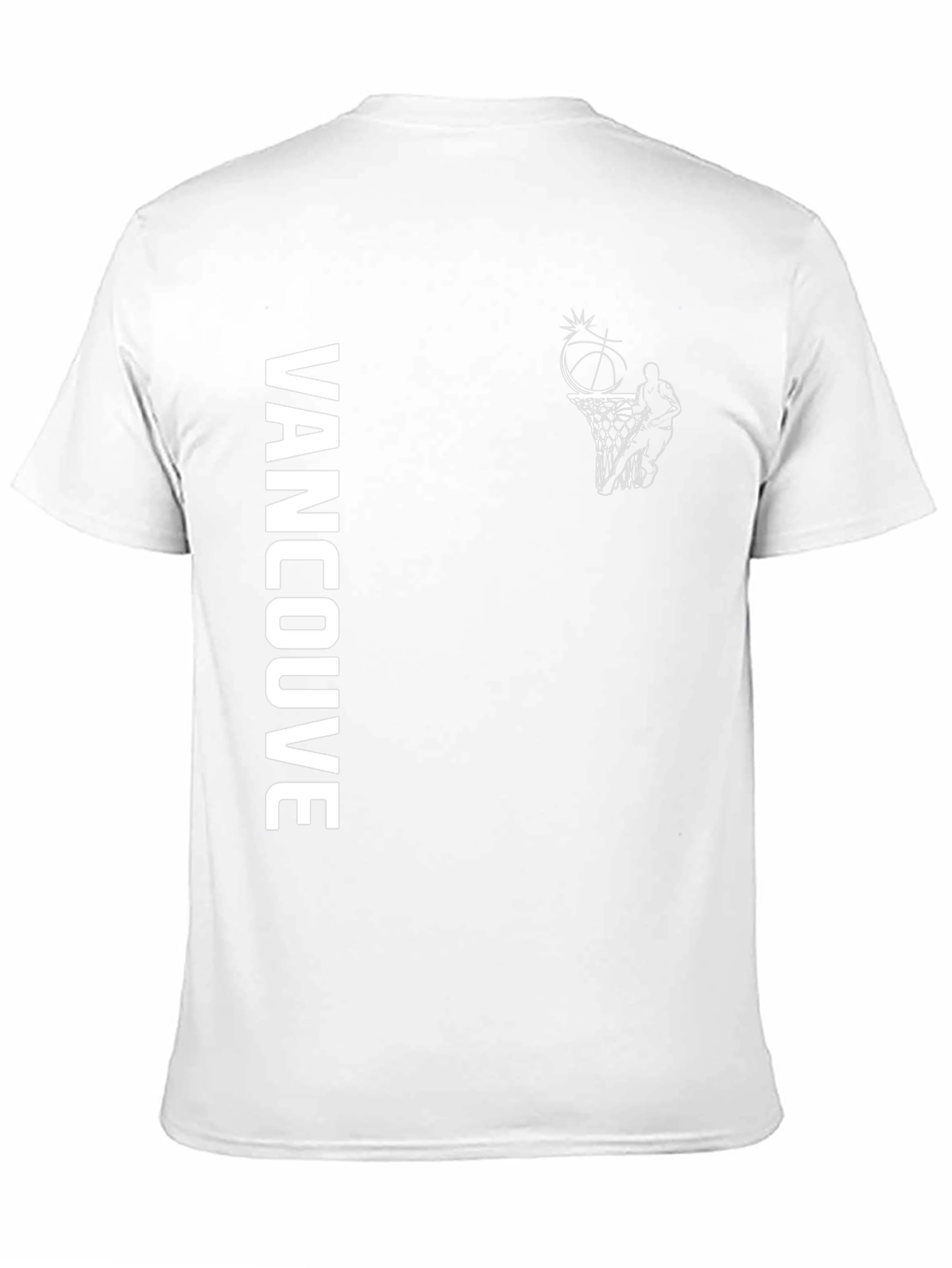 Vancouver Basketball Graphic T-Shirt - Black Cotton Tee
