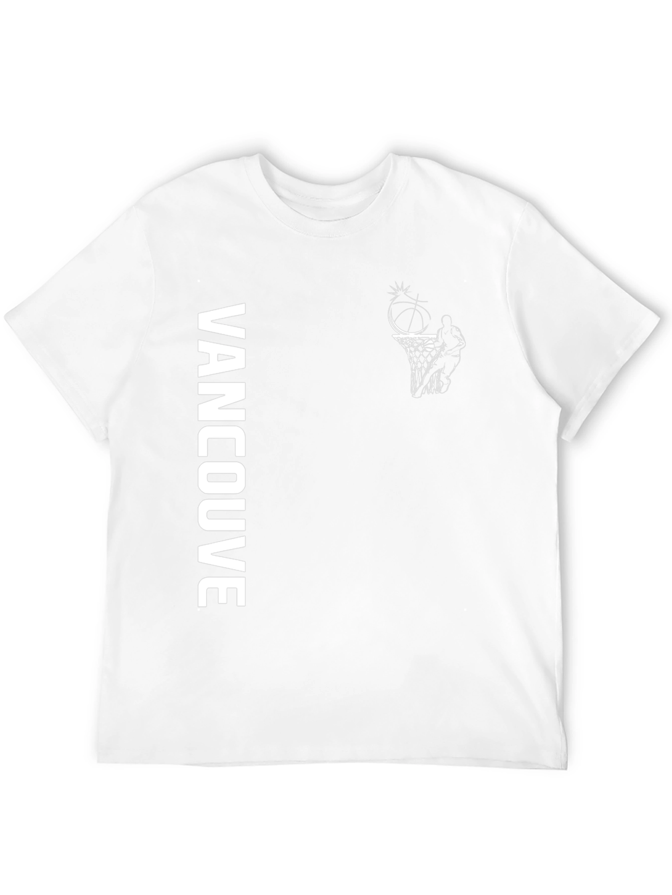 Vancouver Basketball Graphic T-Shirt - Black Cotton Tee