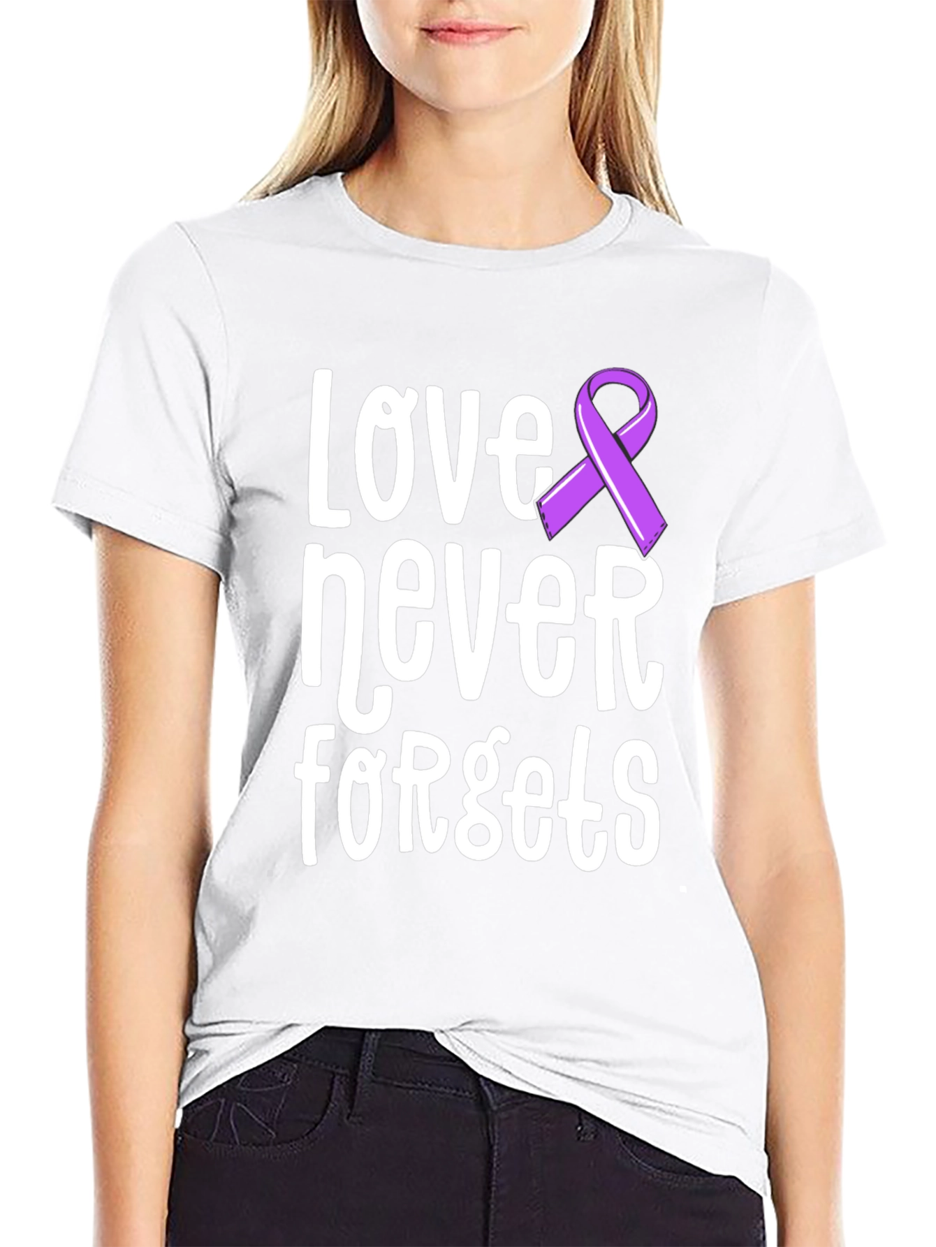 Love Never Forgets Awareness Ribbon T-Shirt