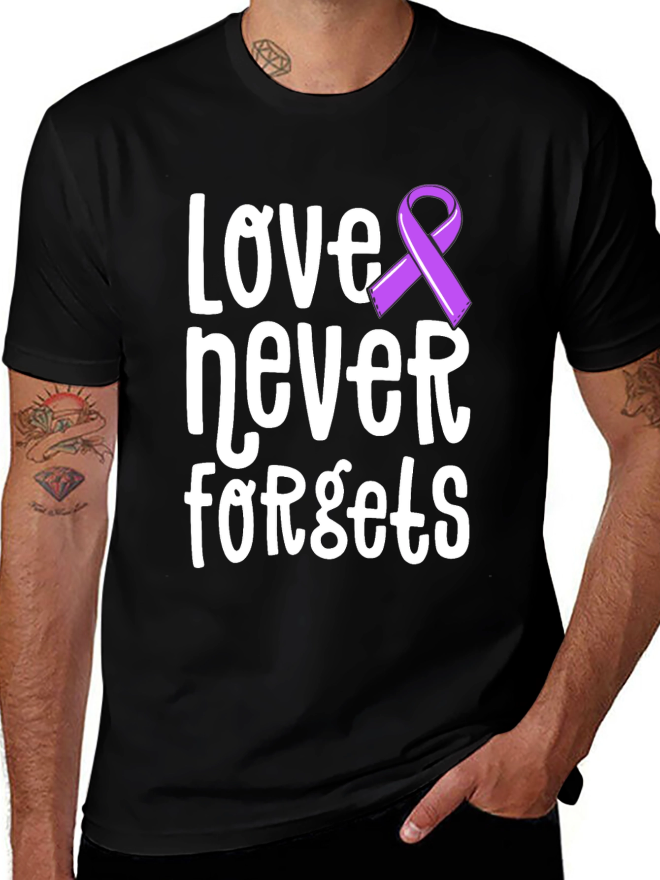 Love Never Forgets Awareness Ribbon T-Shirt