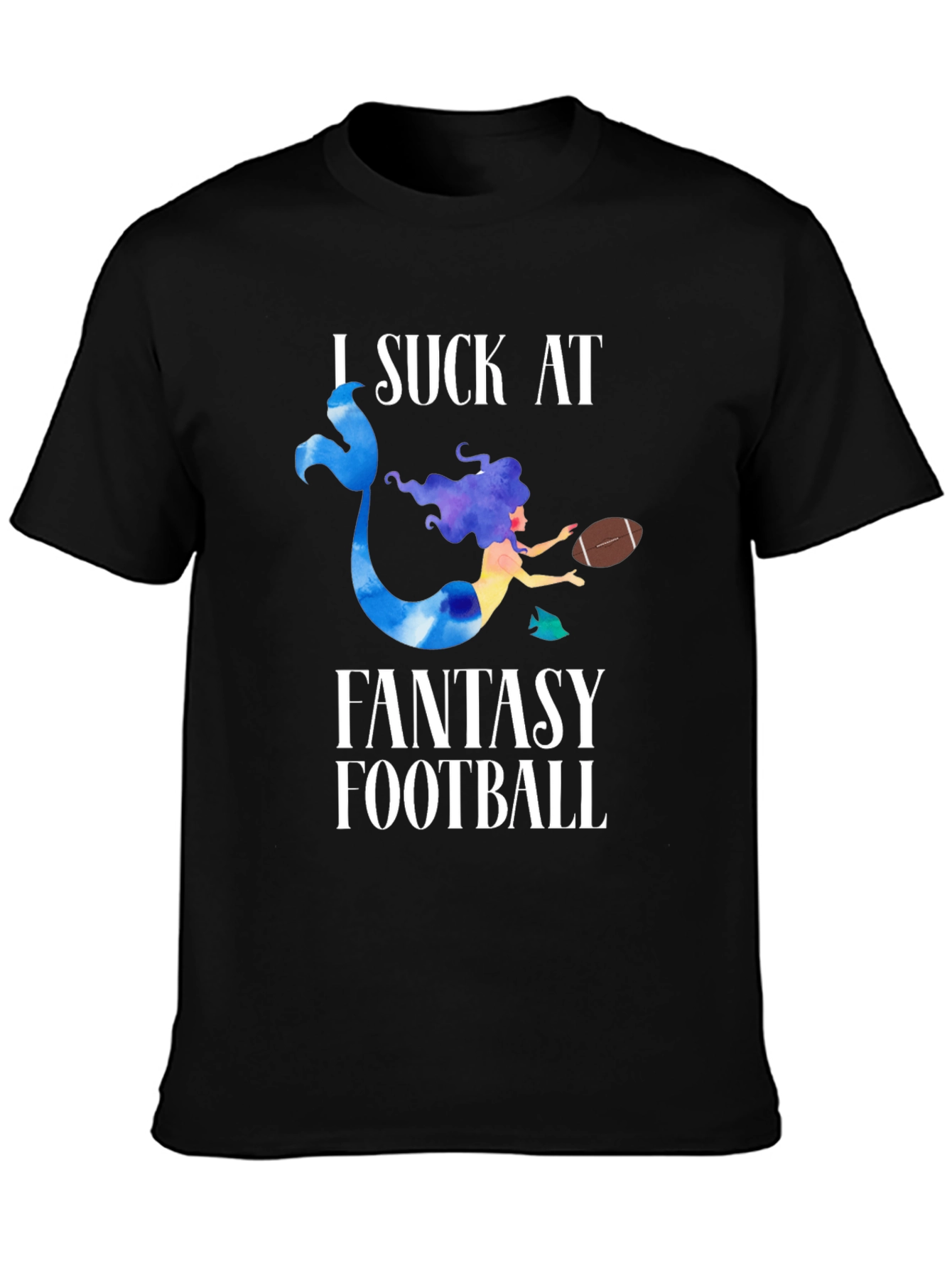 Fantasy Football Mermaid Graphic T-Shirt