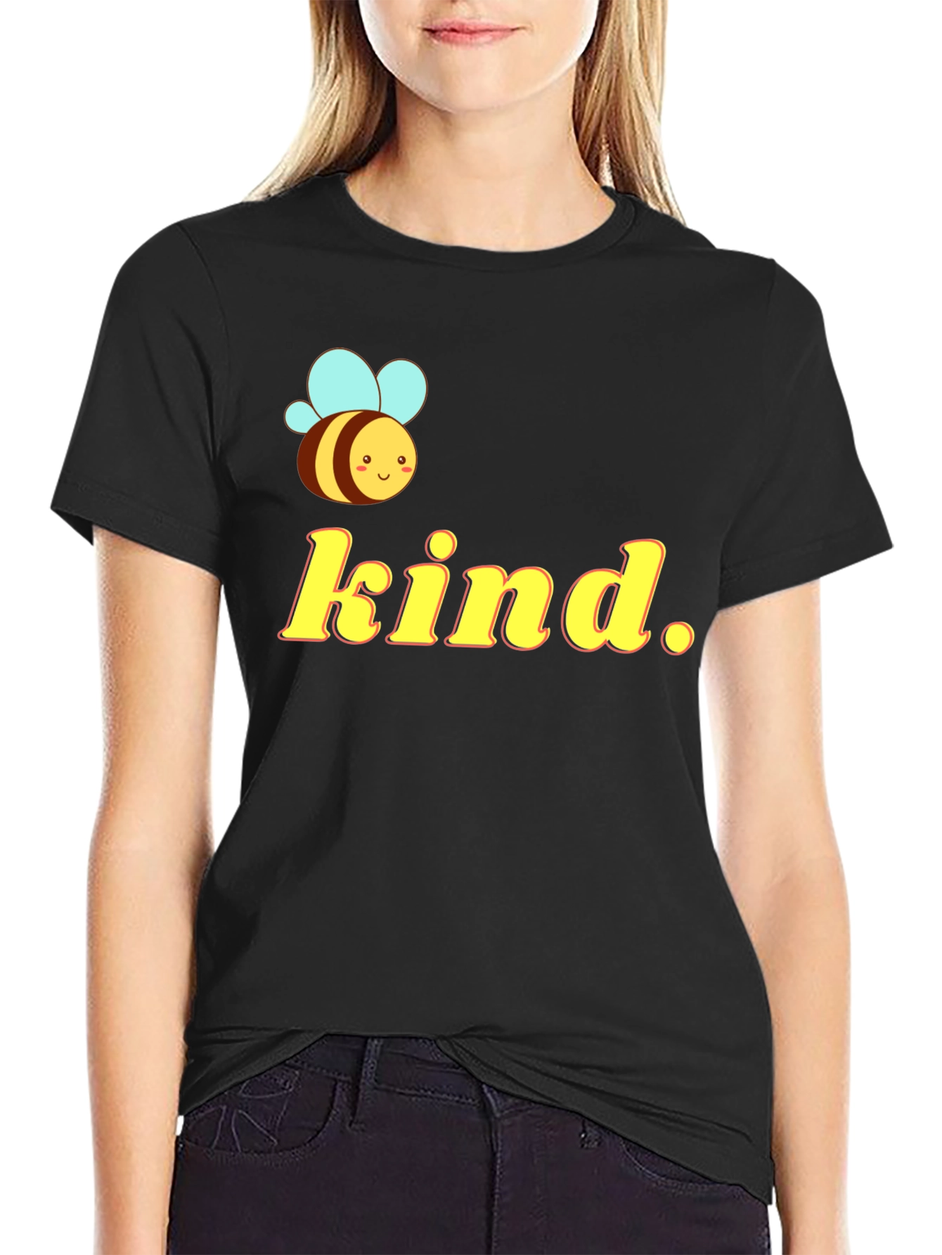 Bee Kind Graphic T-Shirt - Black Cotton Tee