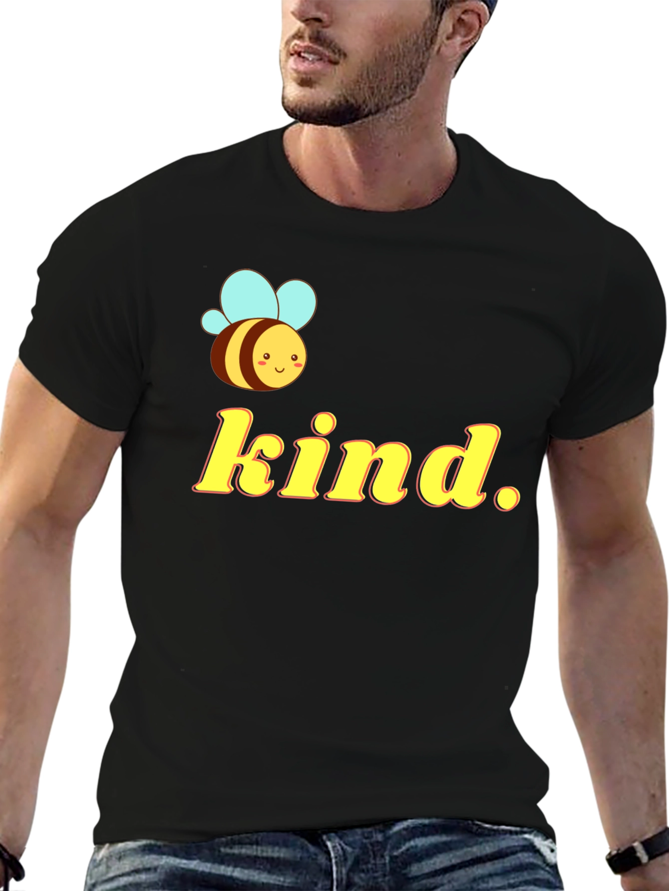 Bee Kind Graphic T-Shirt - Black Cotton Tee