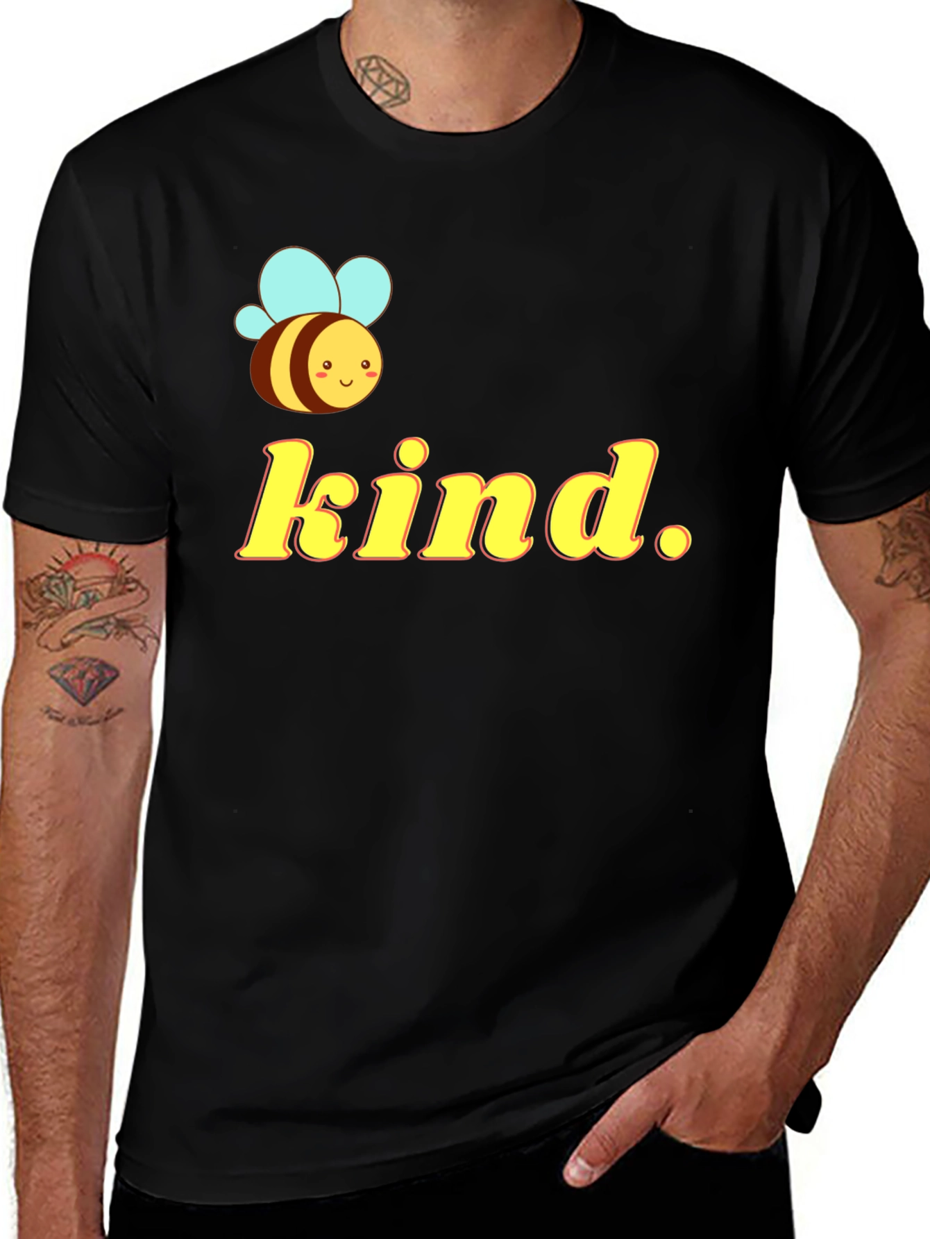 Bee Kind Graphic T-Shirt - Black Cotton Tee