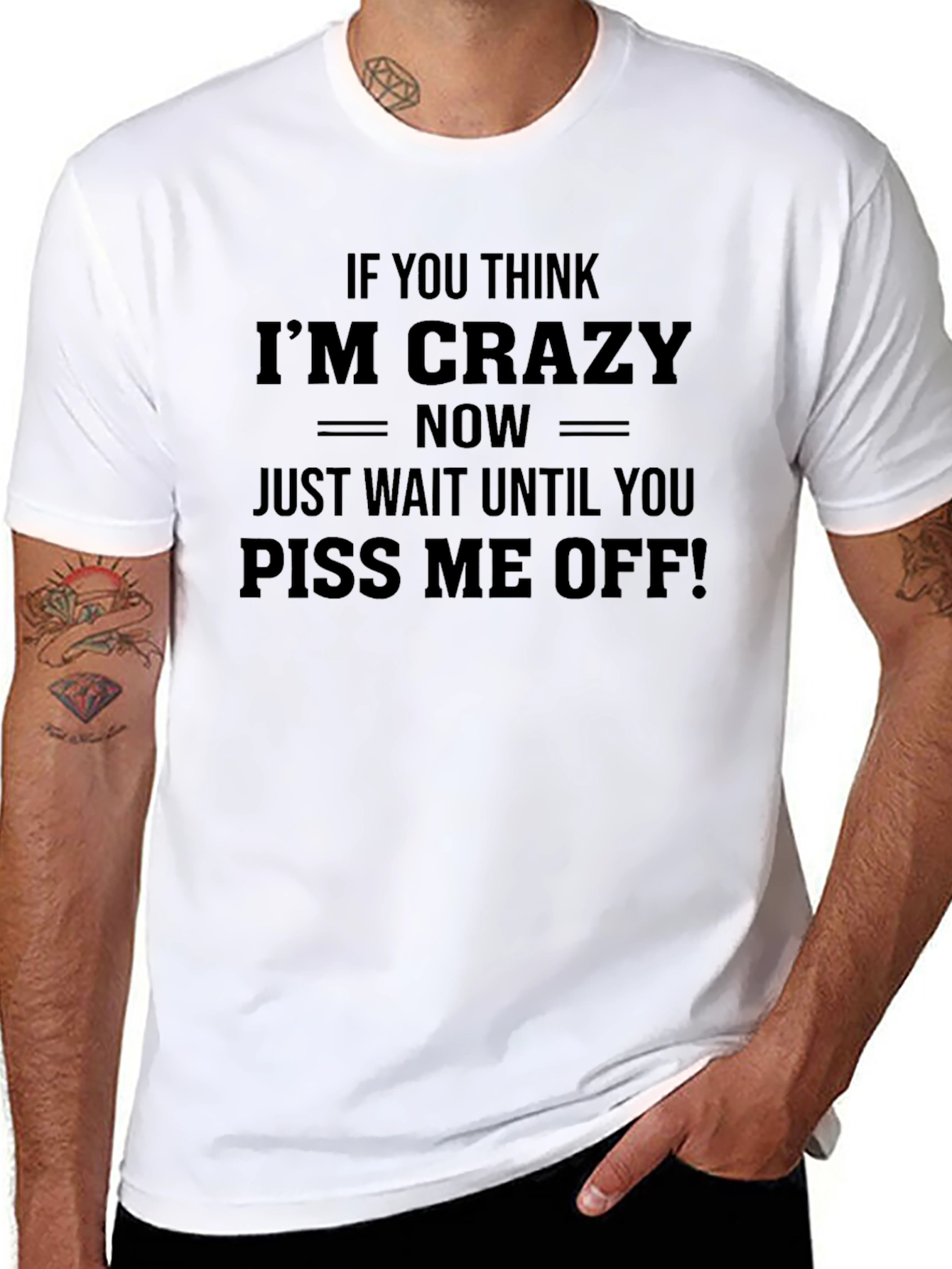 Funny Warning Slogan Tee - Piss Me Off!