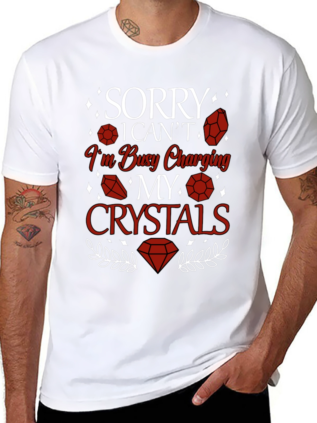 Sorry Im Busy Charging My Crystals T-Shirt