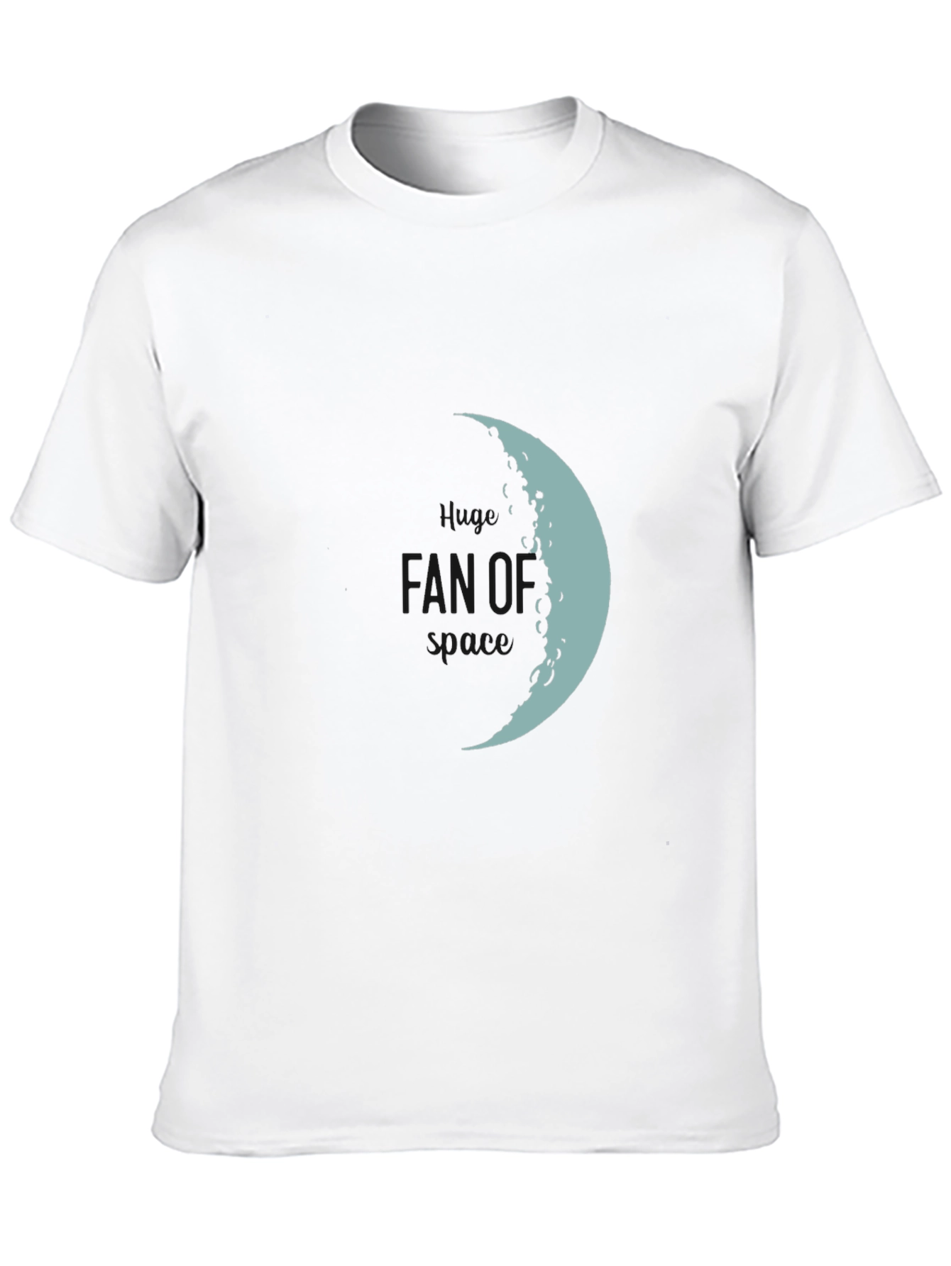 Lunar Crescent Graphic Tee - Soft Black Cotton