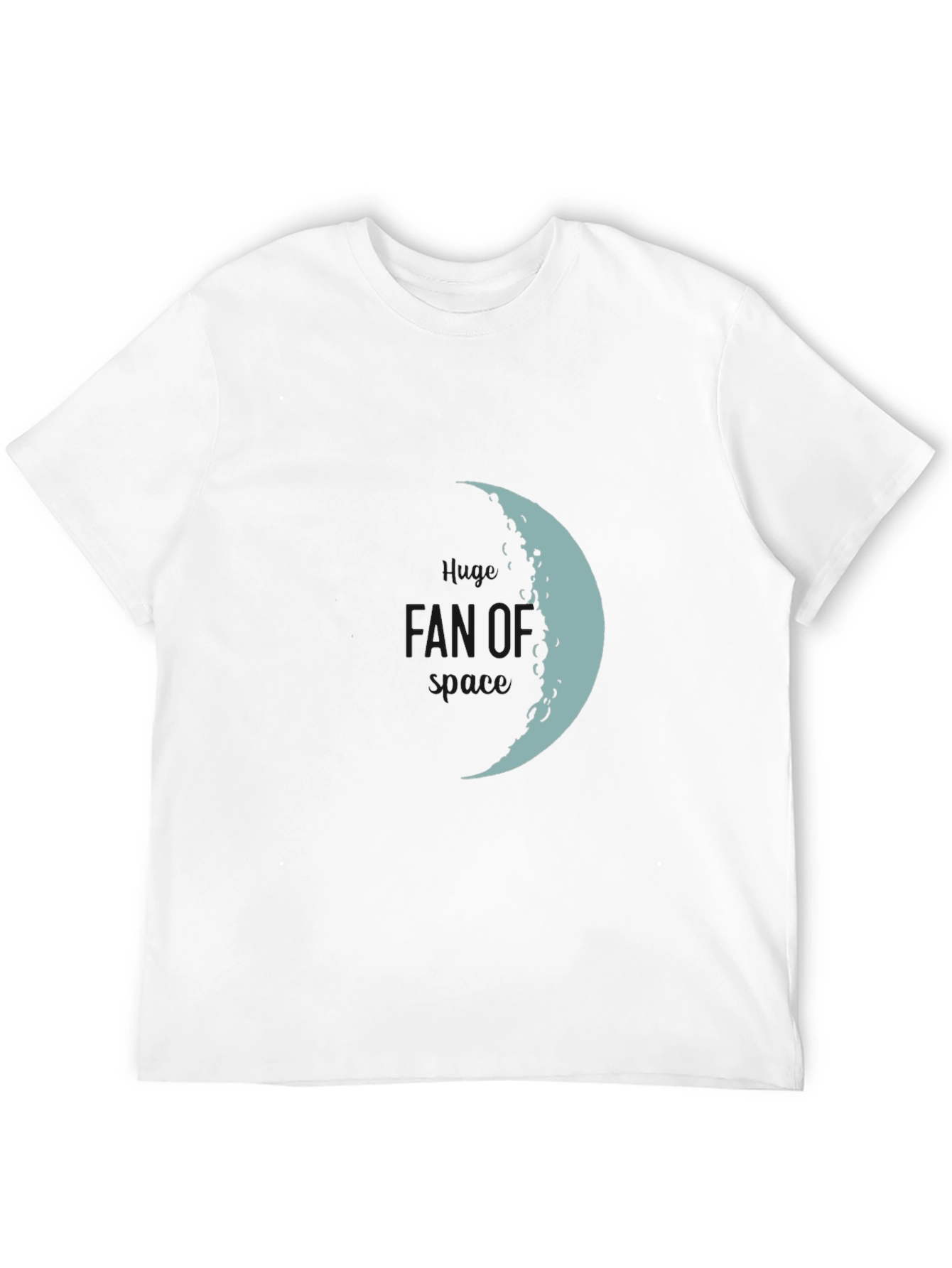Lunar Crescent Graphic Tee - Soft Black Cotton