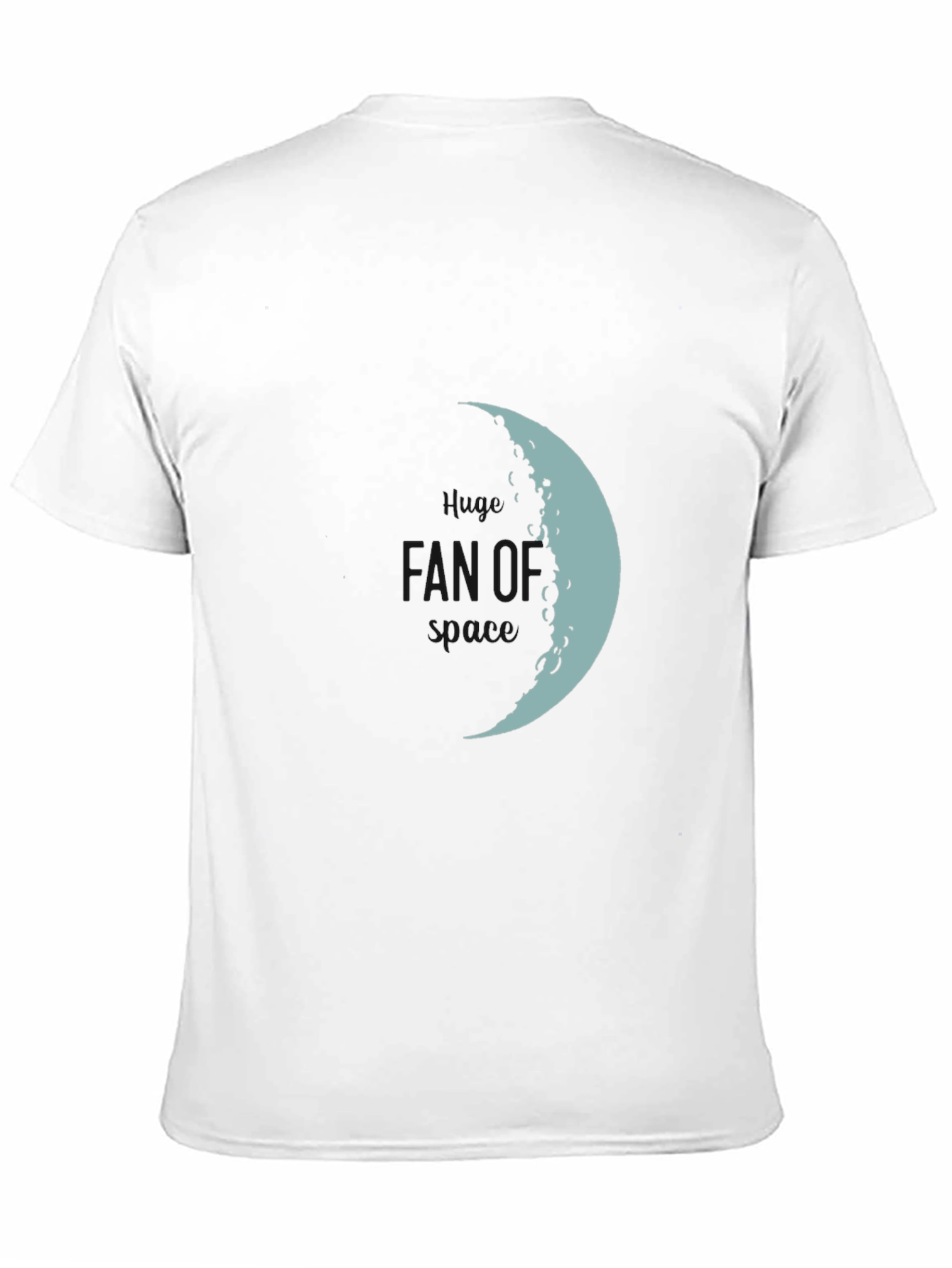 Lunar Crescent Graphic Tee - Soft Black Cotton