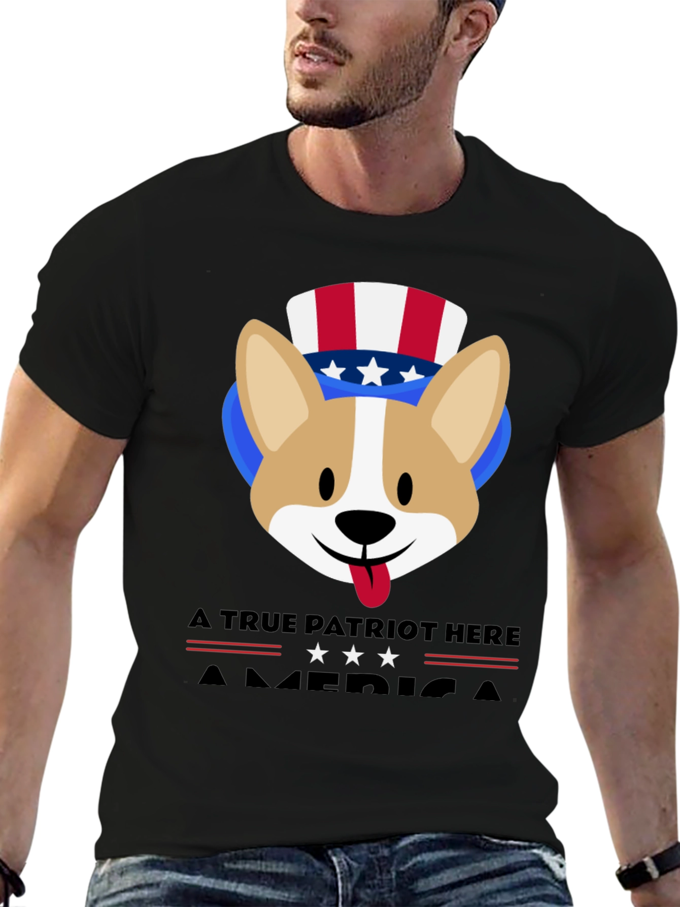 Patriotic Corgi USA T-Shirt