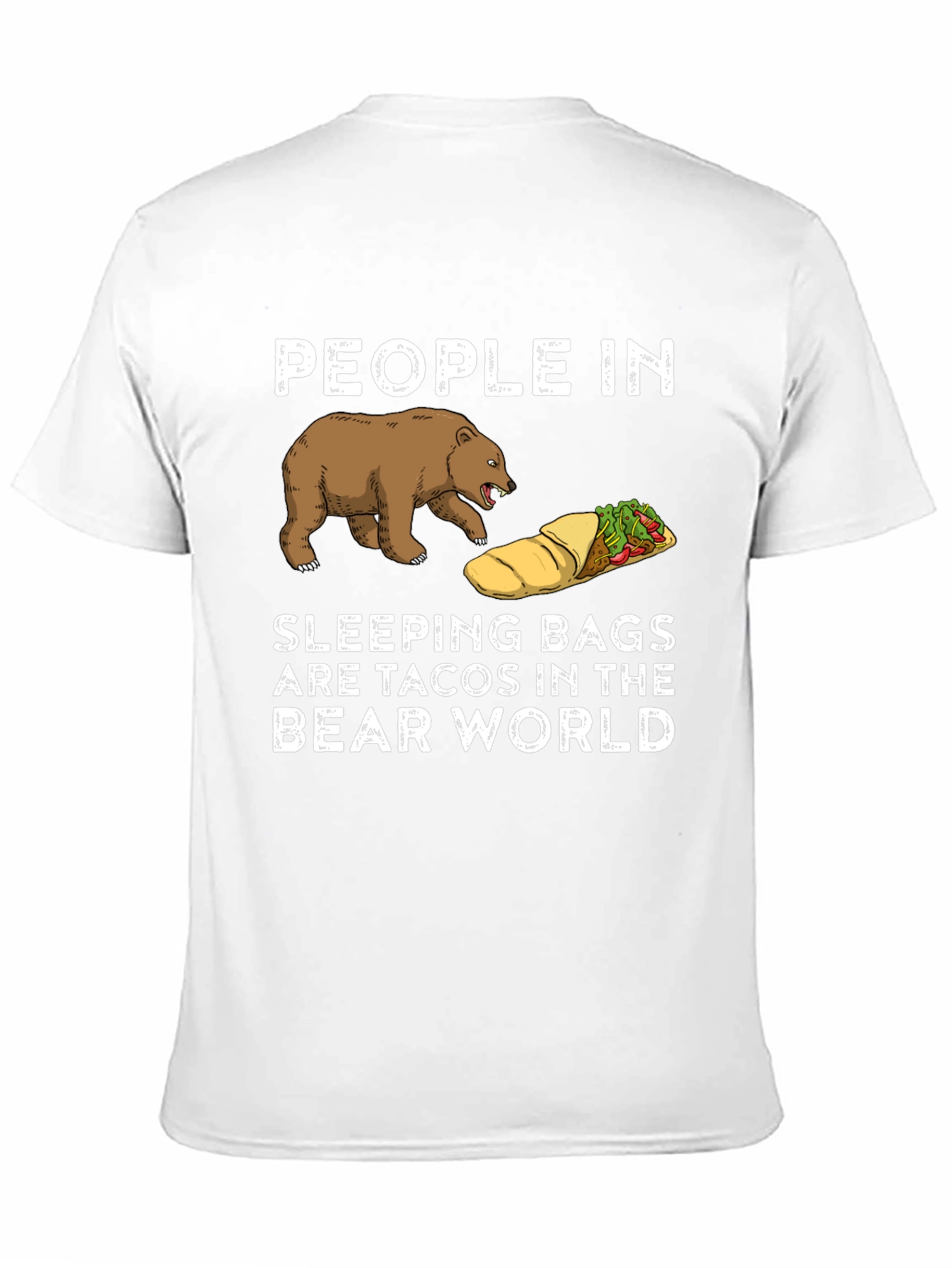 Bear World Taco Sleeping Bag Funny T-Shirt