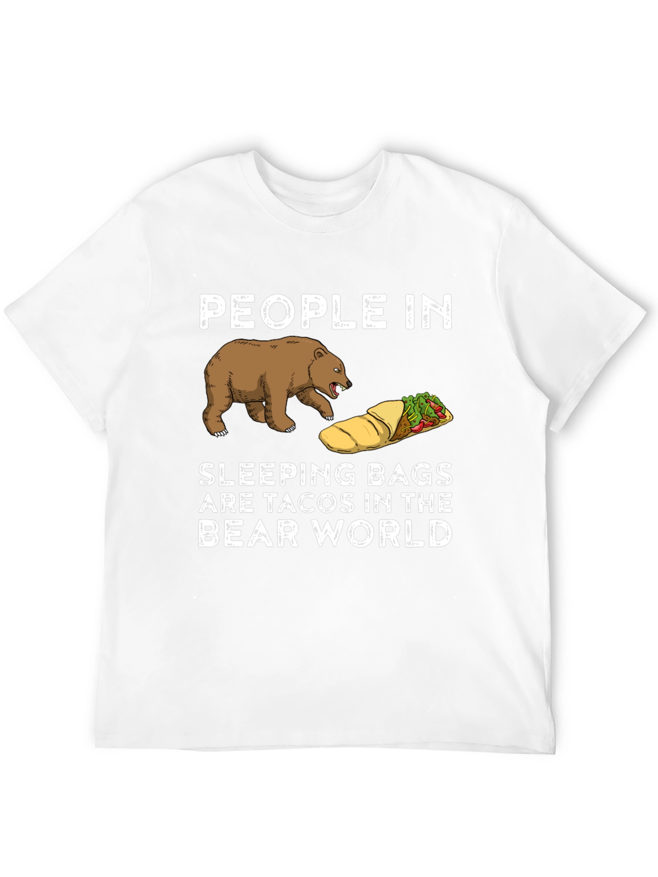 Bear World Taco Sleeping Bag Funny T-Shirt
