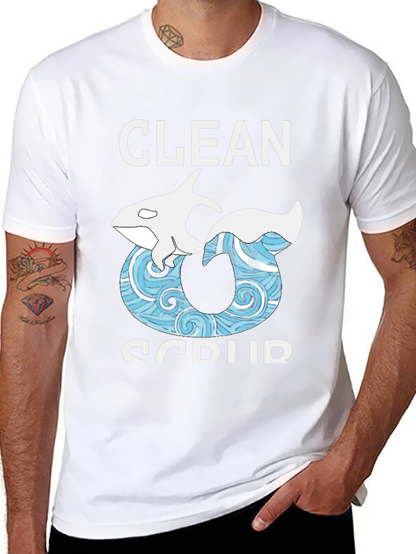 Clean & Scrub Orca Graphic Tee