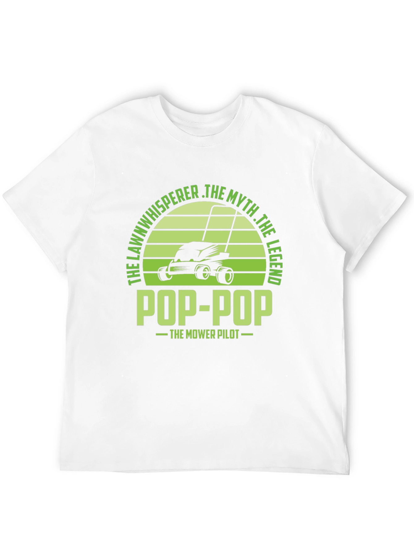 Pop-Pop the Mower Pilot T-Shirt - Lawn Whisperer Legend