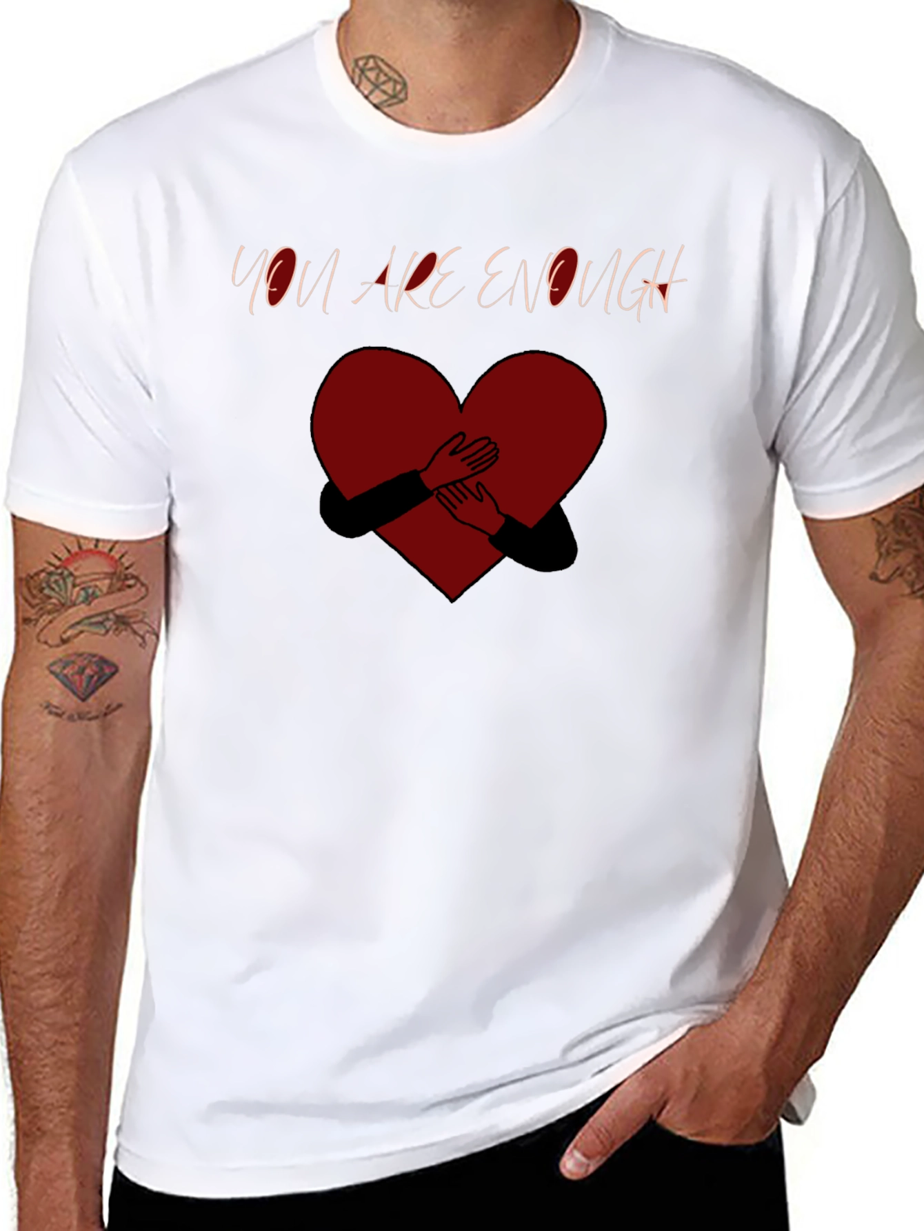 You Are Enough Heart Graphic T-Shirt