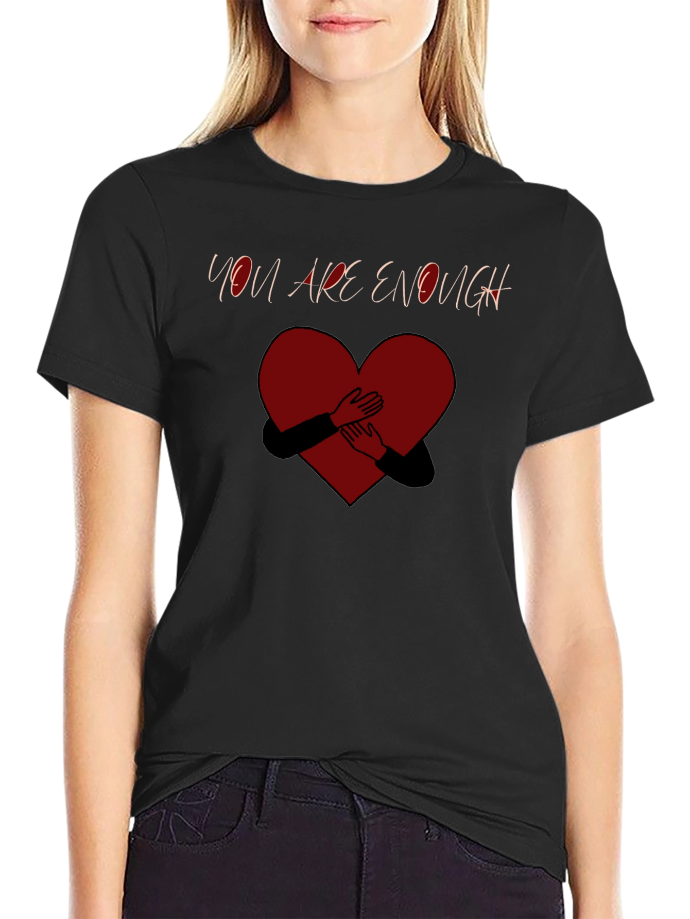 You Are Enough Heart Graphic T-Shirt