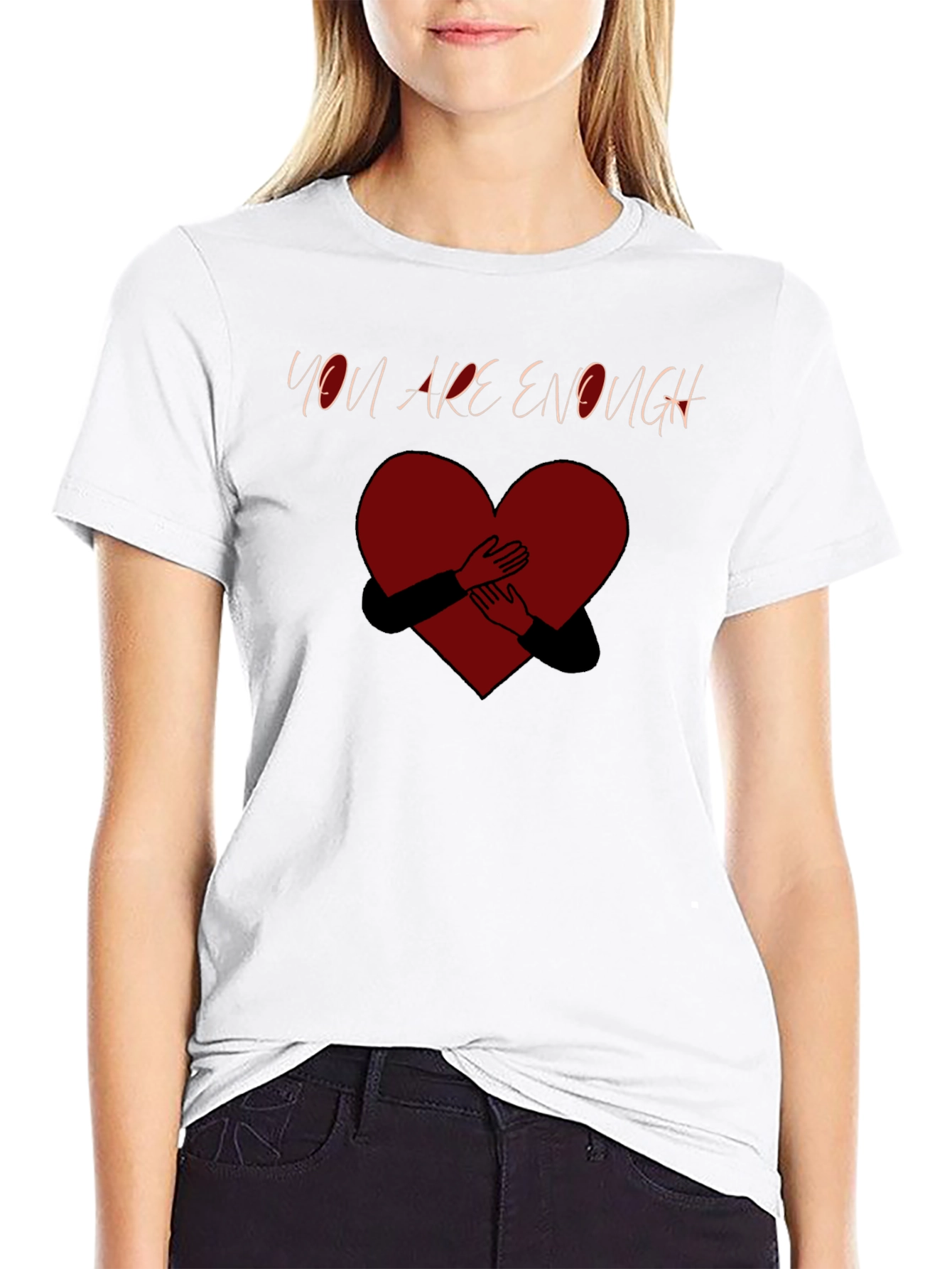 You Are Enough Heart Graphic T-Shirt