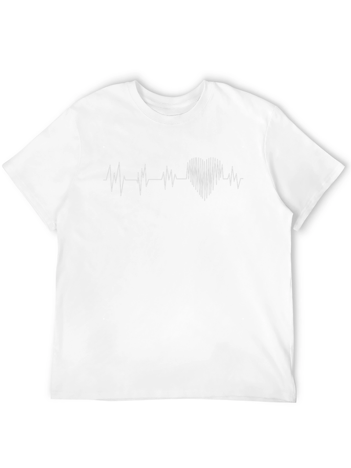 Heartbeat Graphic Tee - Black Cotton T-Shirt