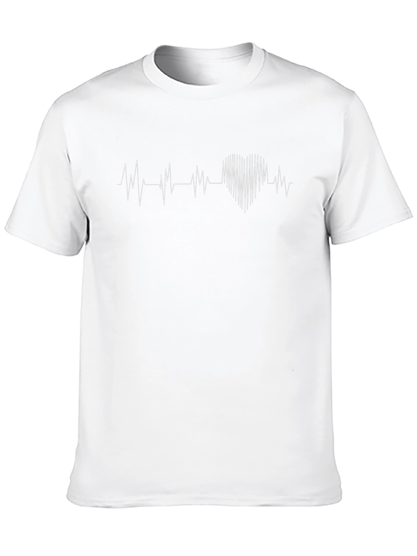 Heartbeat Graphic Tee - Black Cotton T-Shirt