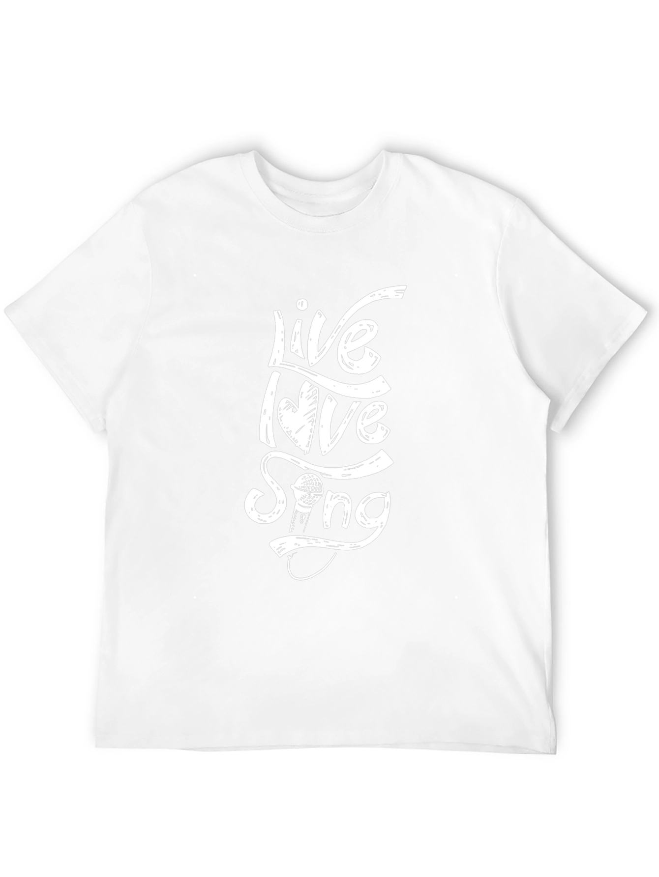 Live Love Sing Graphic Tee - Black Cotton T-Shirt