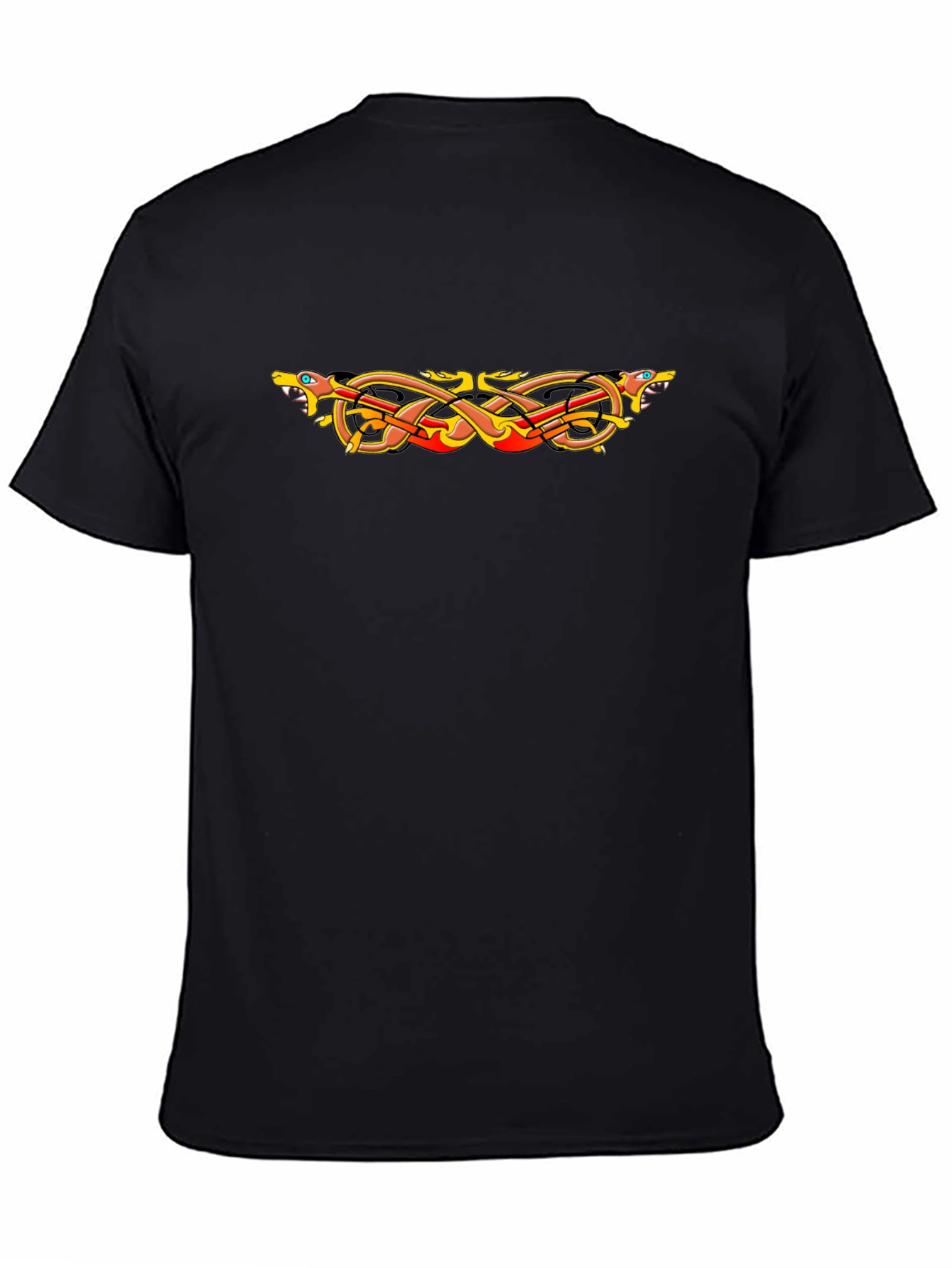 Celtic Dragon Knot Graphic Tee - Black