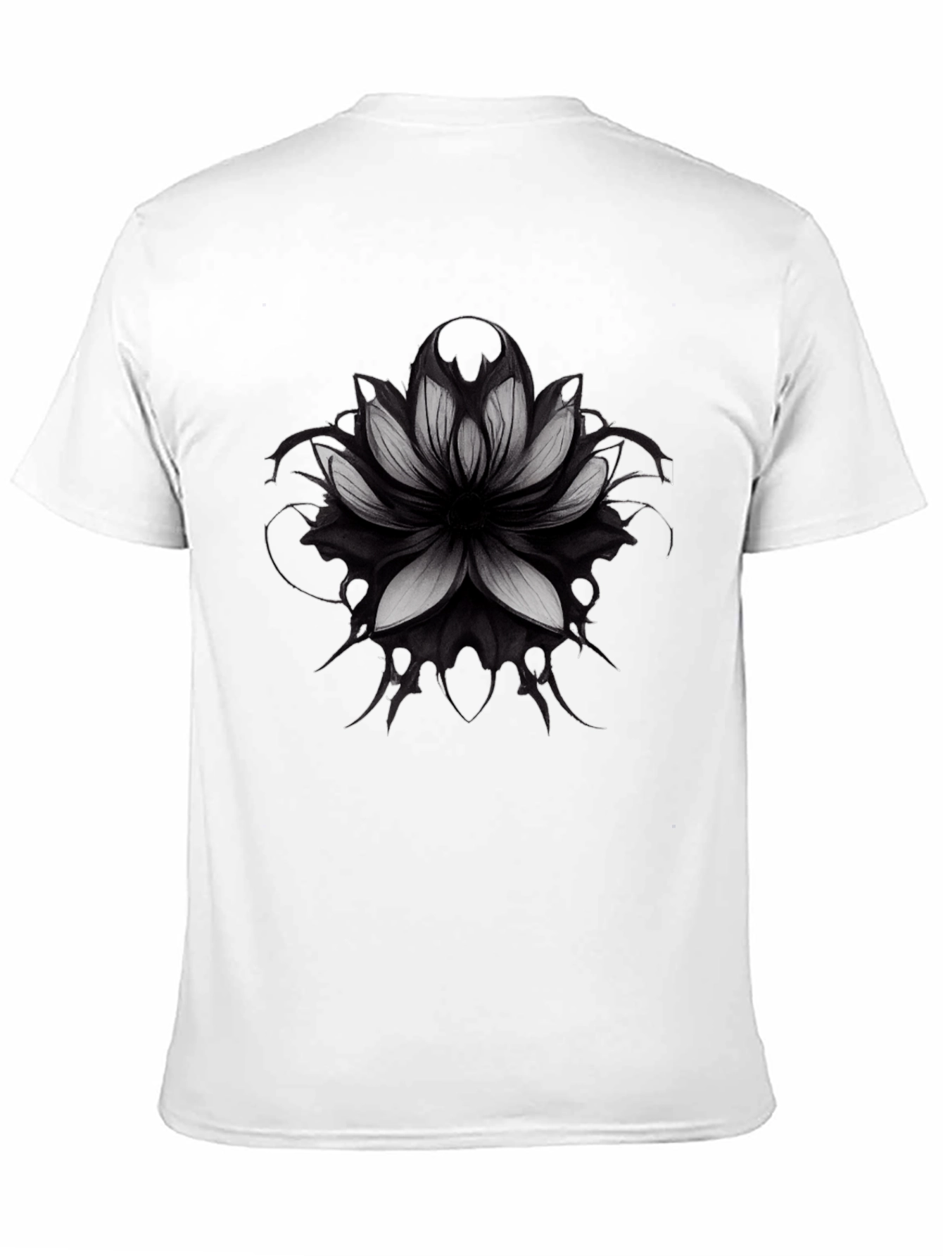 Lotus Mandala Graphic Black T-Shirt