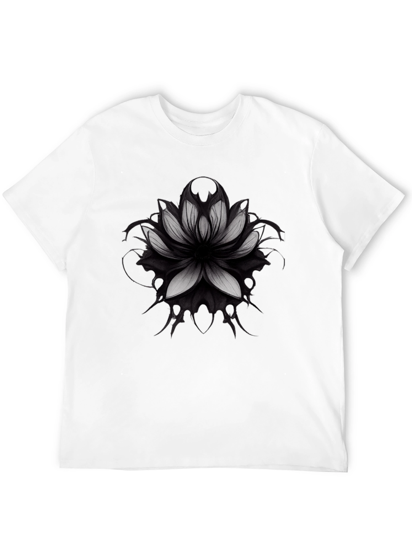 Lotus Mandala Graphic Black T-Shirt
