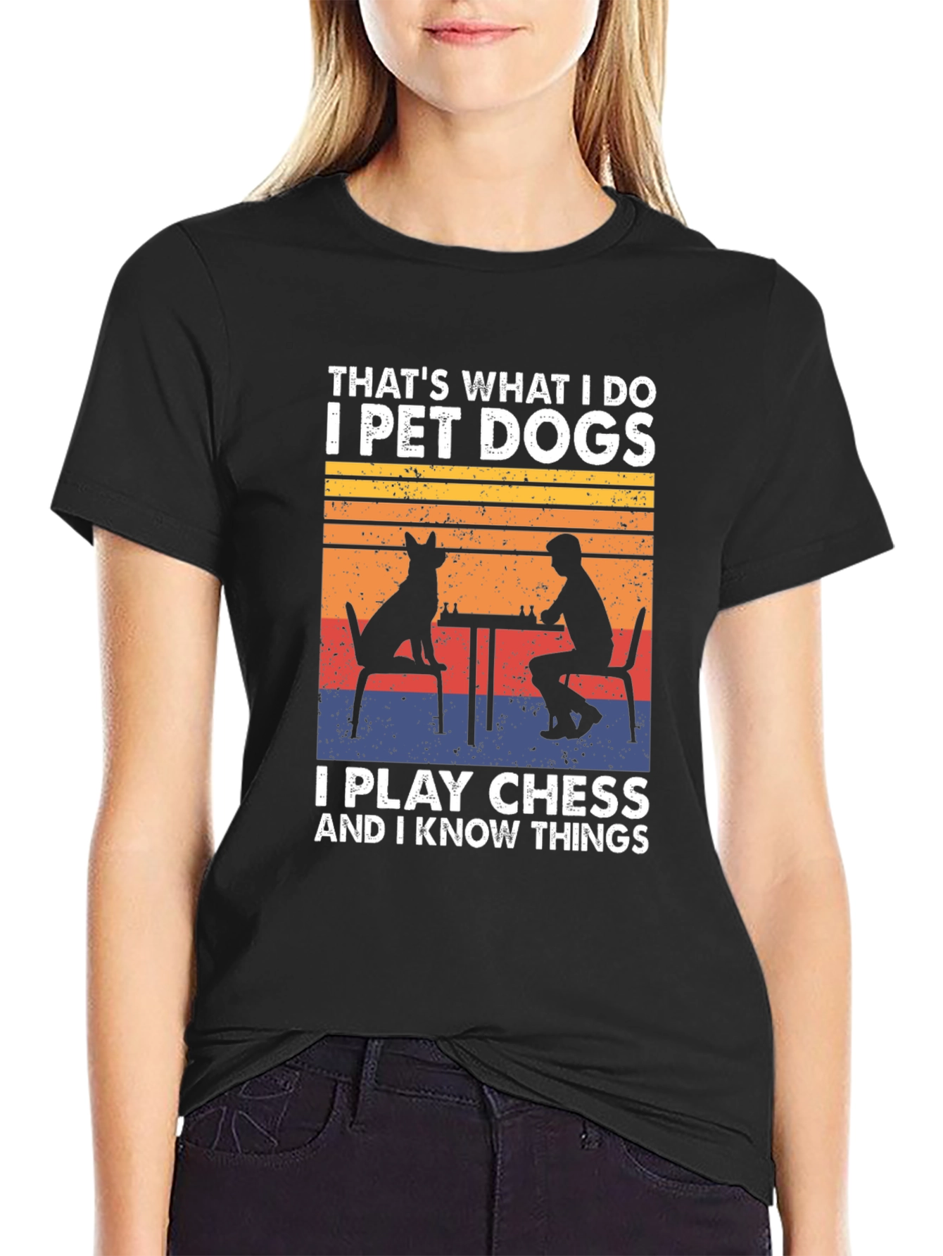 Pet Dogs Play Chess Know Things T-Shirt