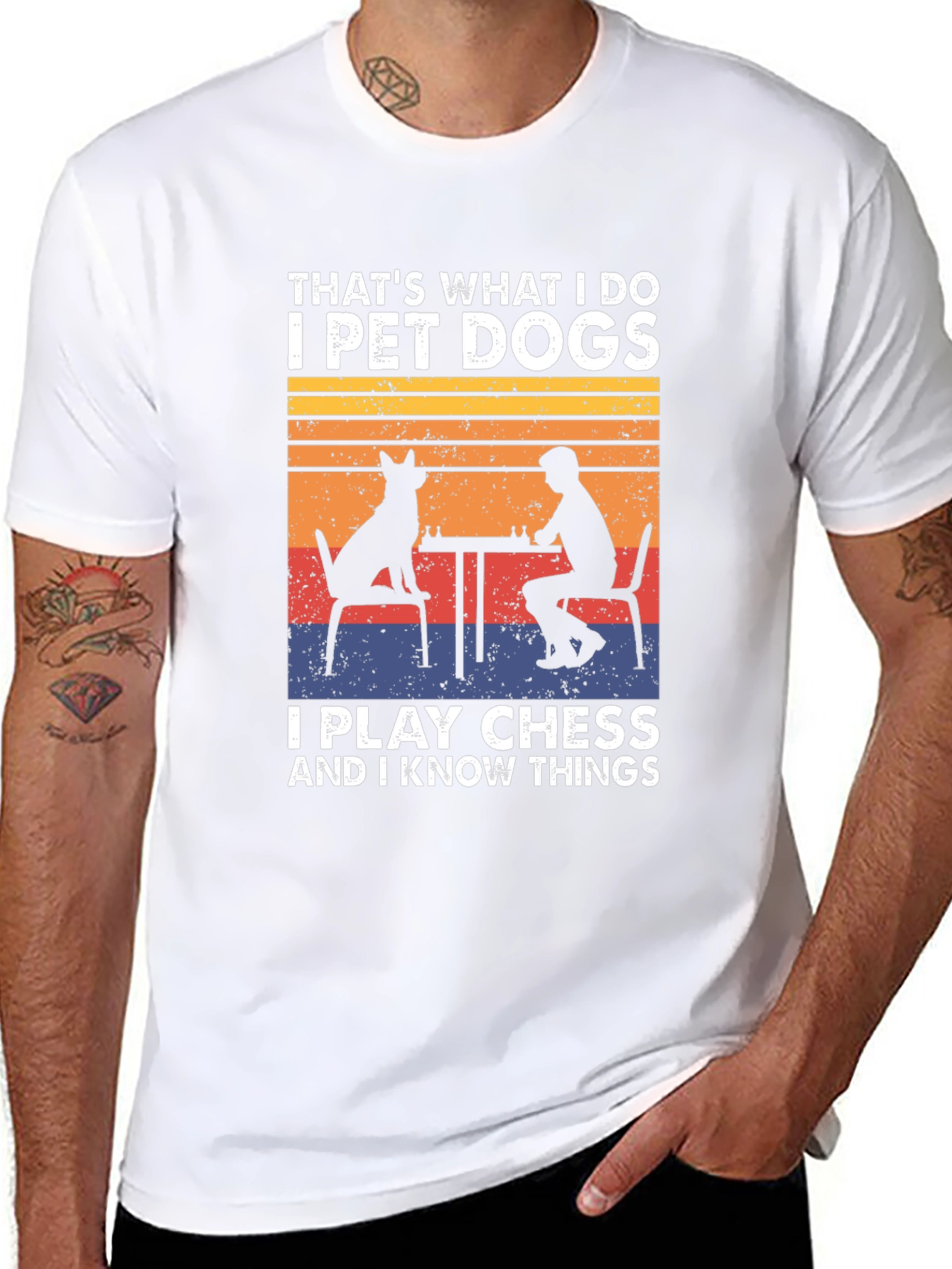Pet Dogs Play Chess Know Things T-Shirt