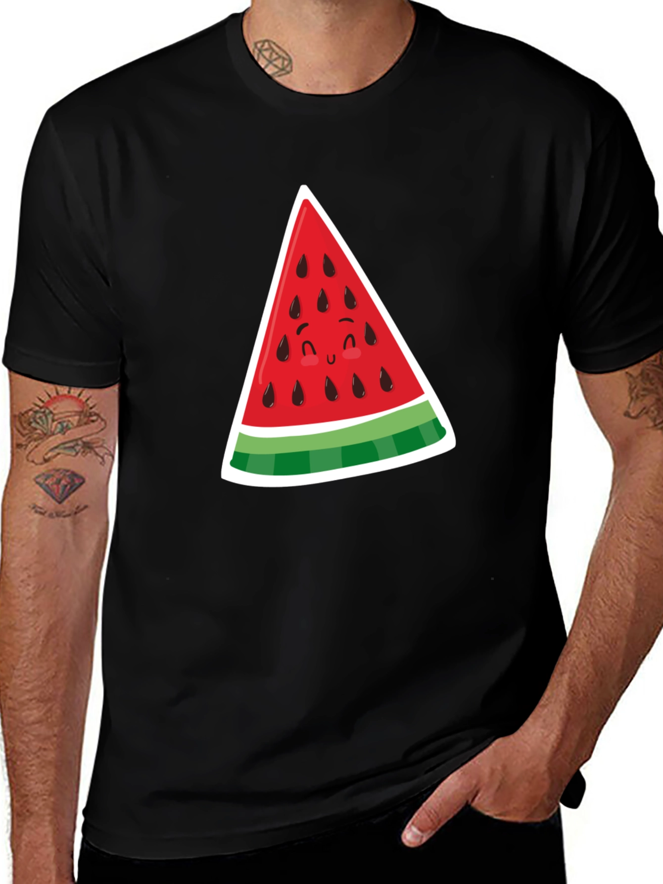 Cute Watermelon Slice Graphic Tee