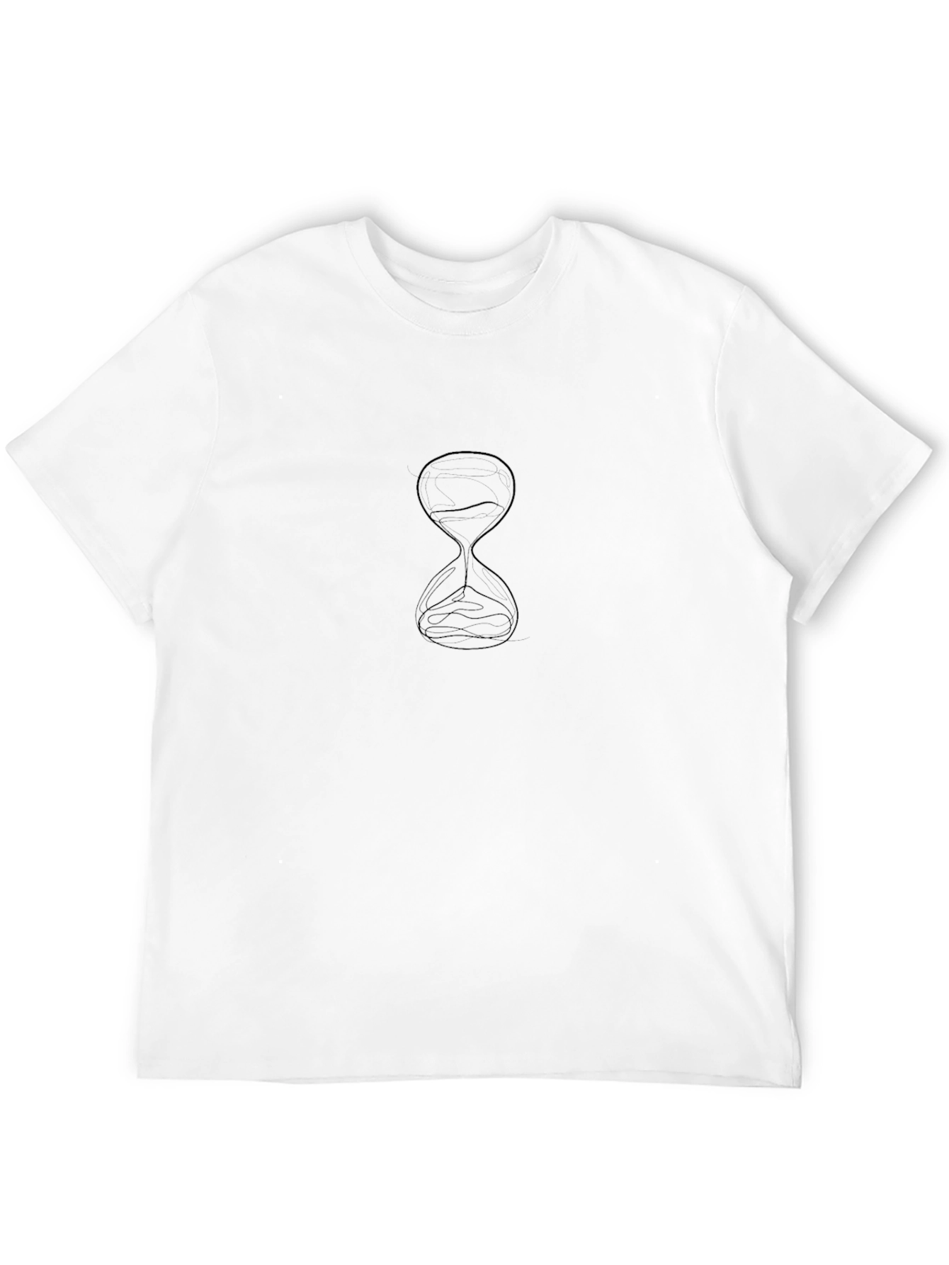 Minimalist Hourglass Graphic Black T-Shirt