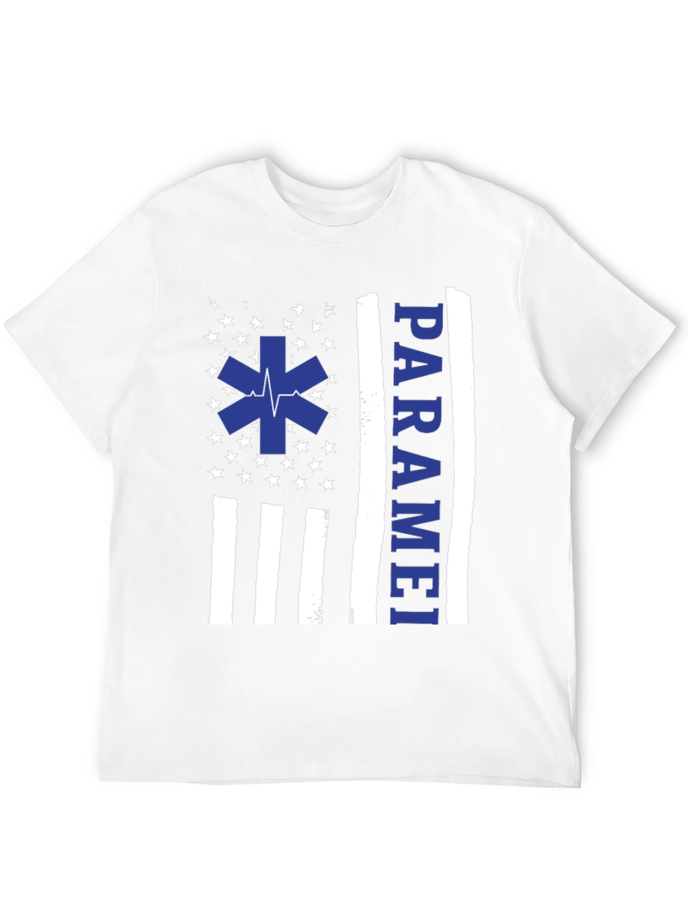 Paramedic American Flag Graphic T-Shirt - Black
