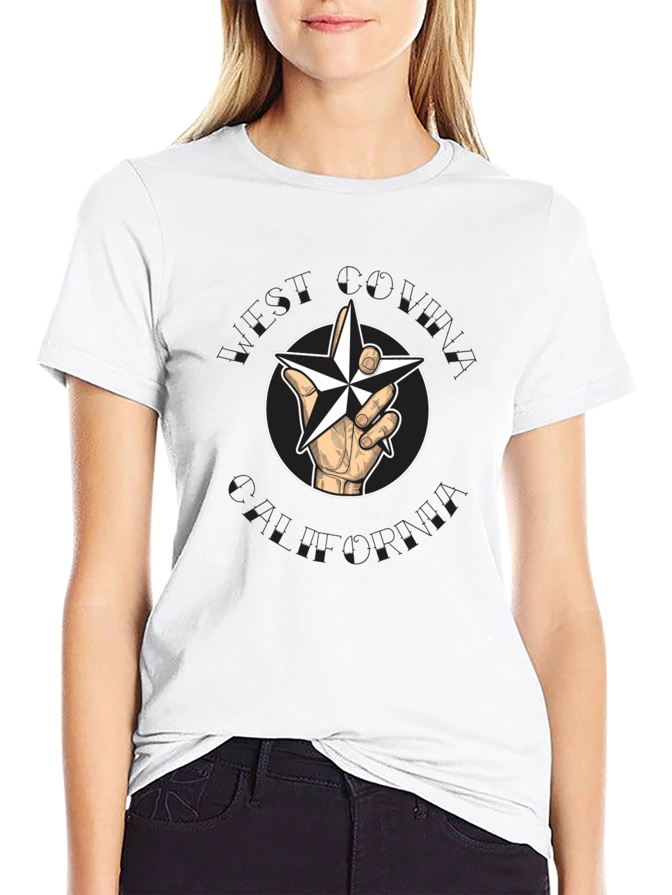 Star Hand Black T-Shirt - Unique Graphic Tee