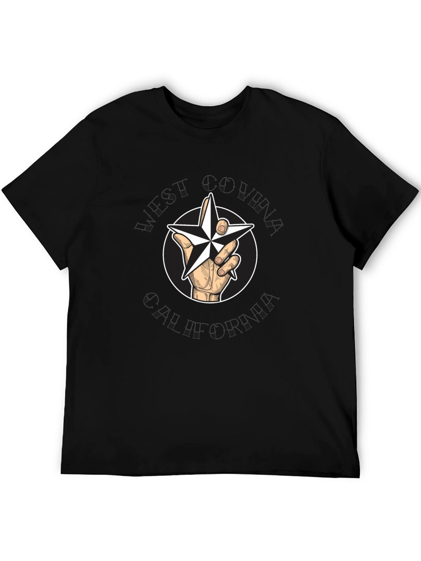 Star Hand Black T-Shirt - Unique Graphic Tee