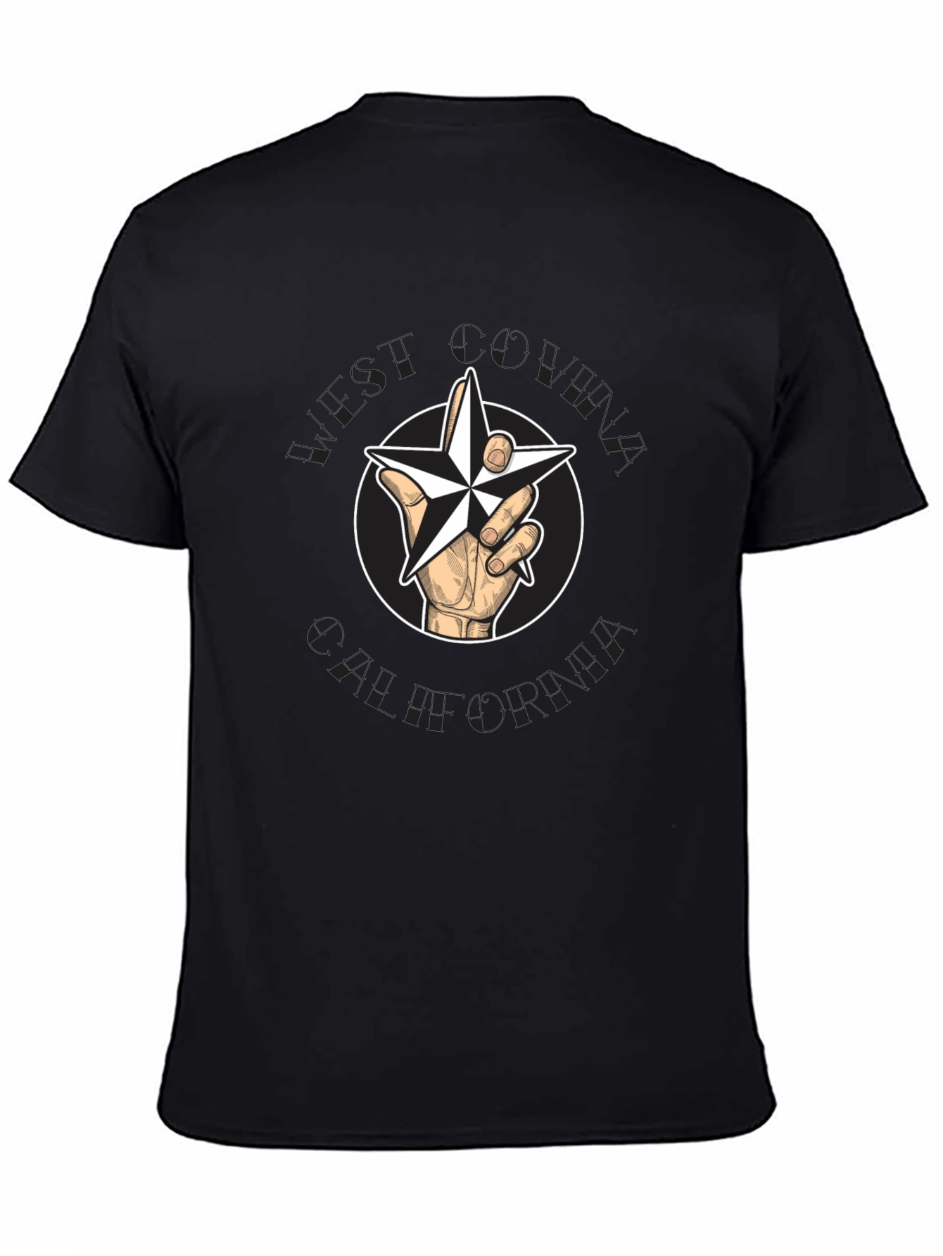 Star Hand Black T-Shirt - Unique Graphic Tee