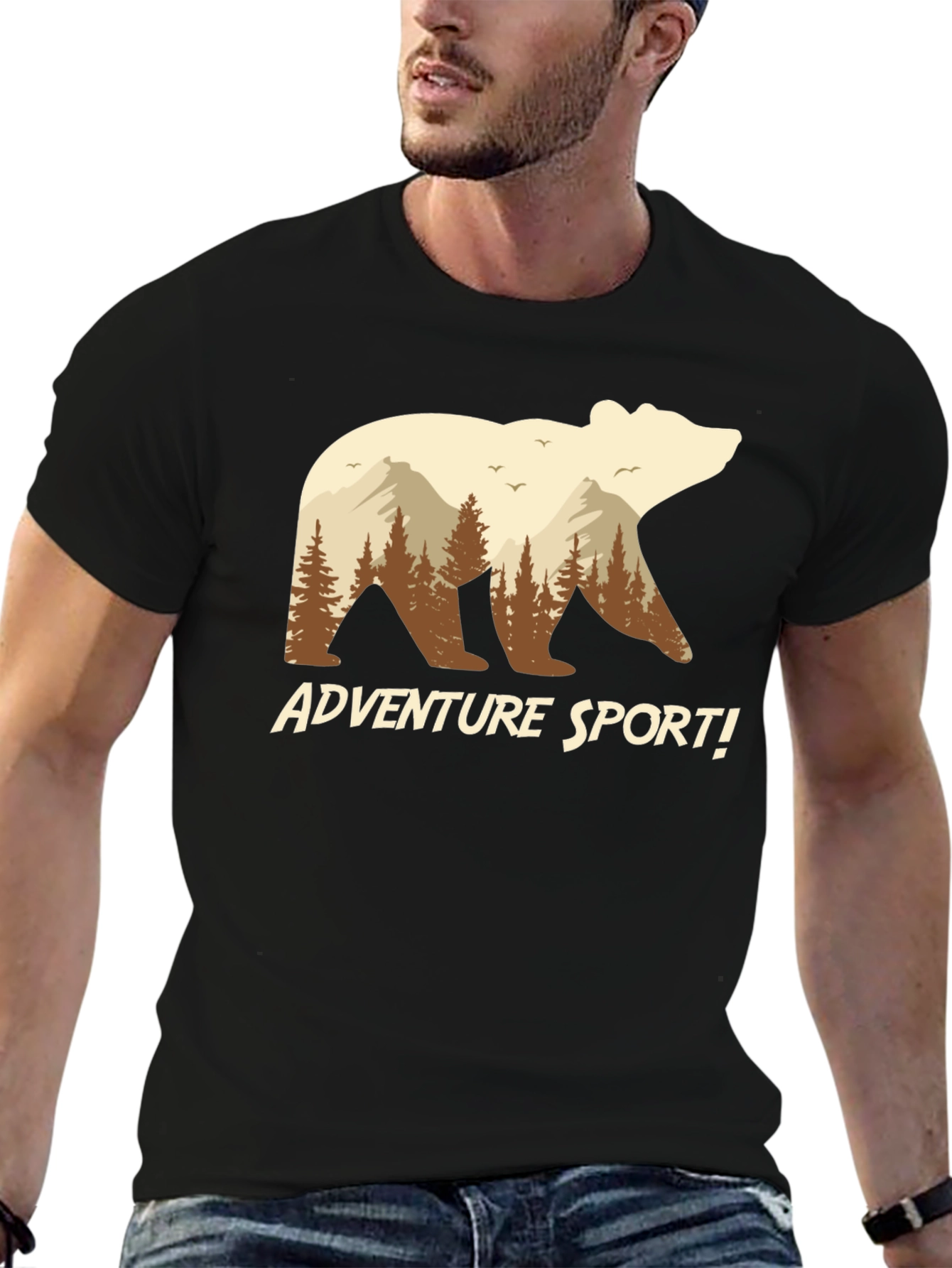 Adventure Sport Bear Graphic T-Shirt