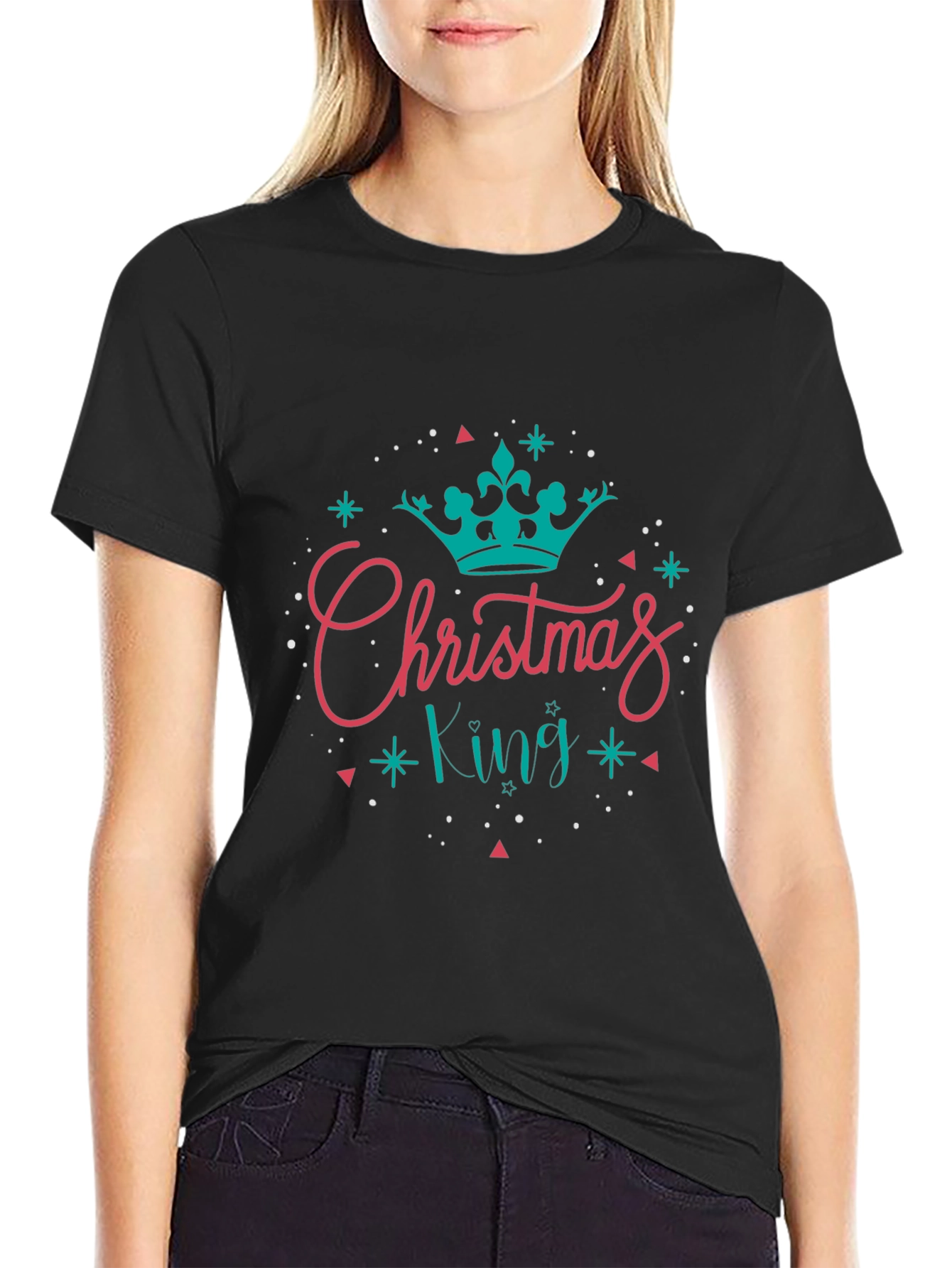 Christmas King Graphic Tee - Holiday Apparel