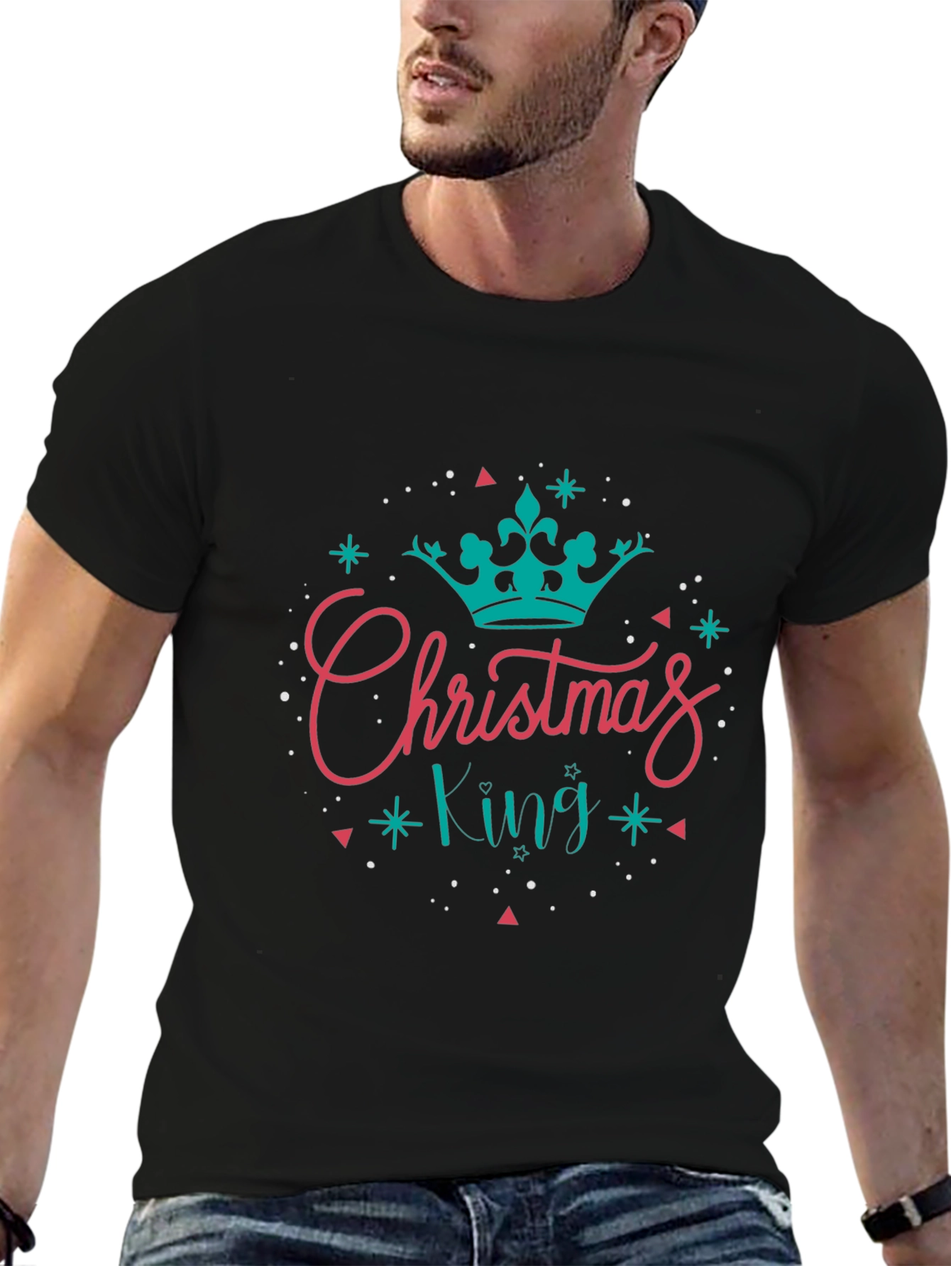 Christmas King Graphic Tee - Holiday Apparel