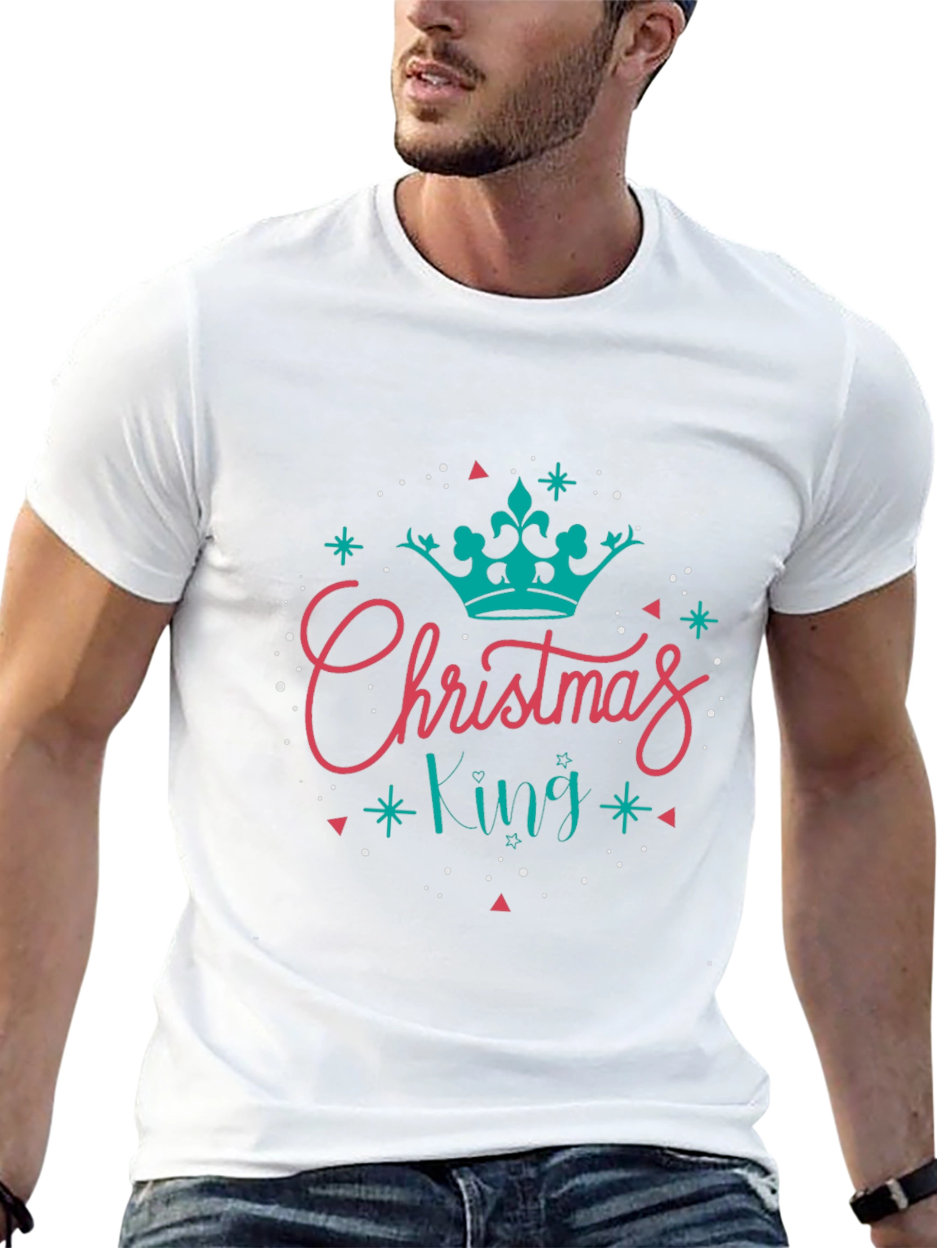Christmas King Graphic Tee - Holiday Apparel