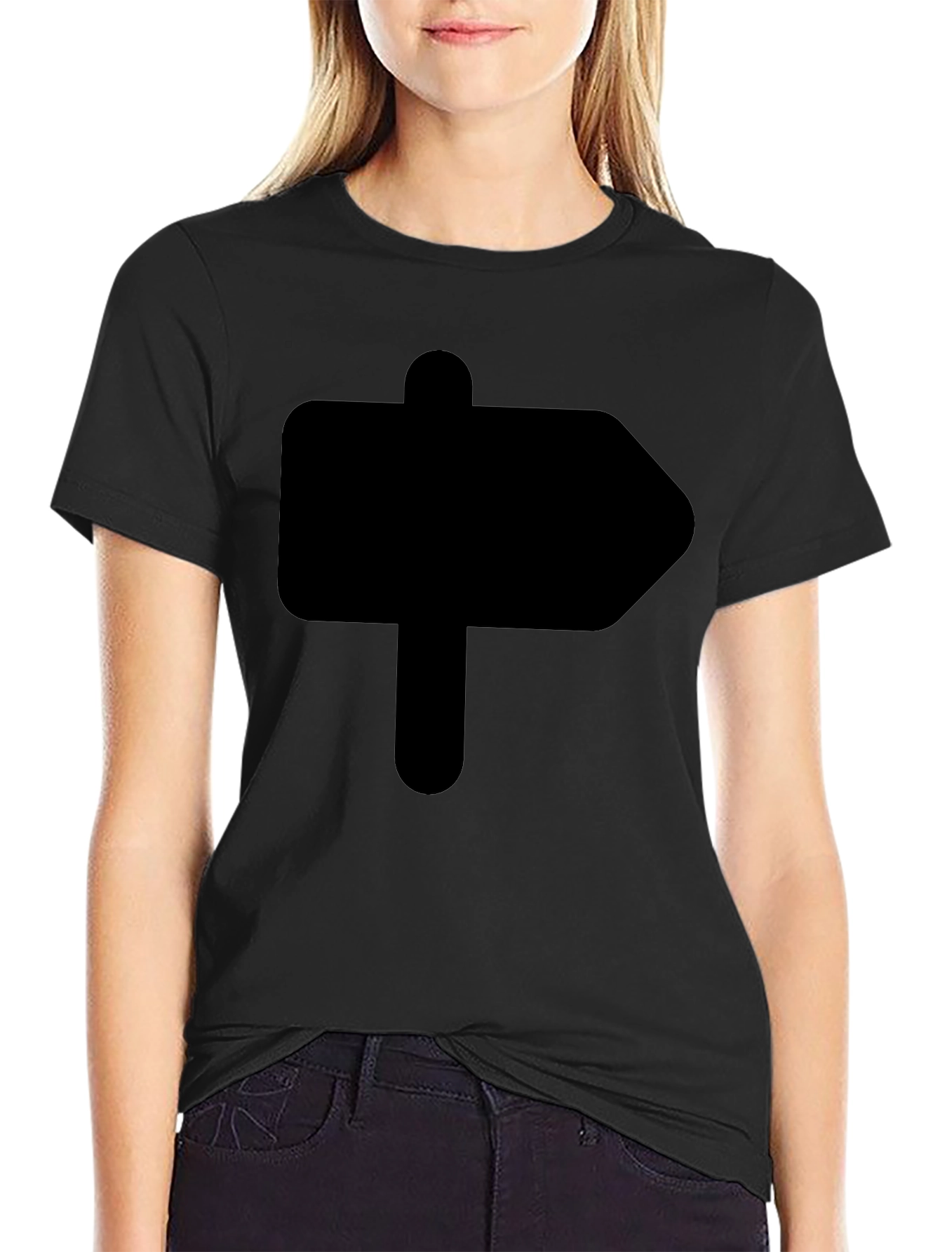 Direction Sign T-Shirt - Black Arrow Graphic Tee