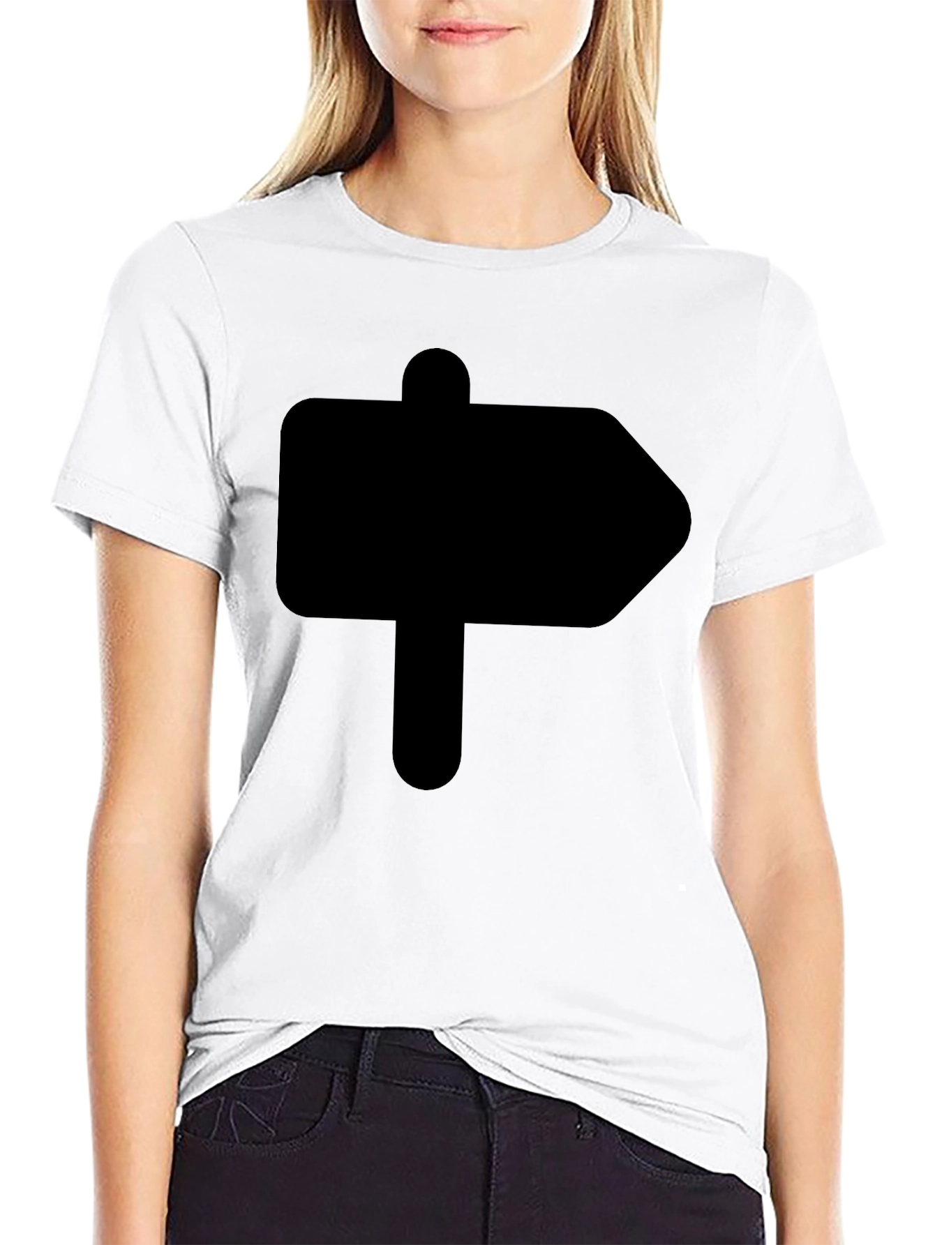 Direction Sign T-Shirt - Black Arrow Graphic Tee