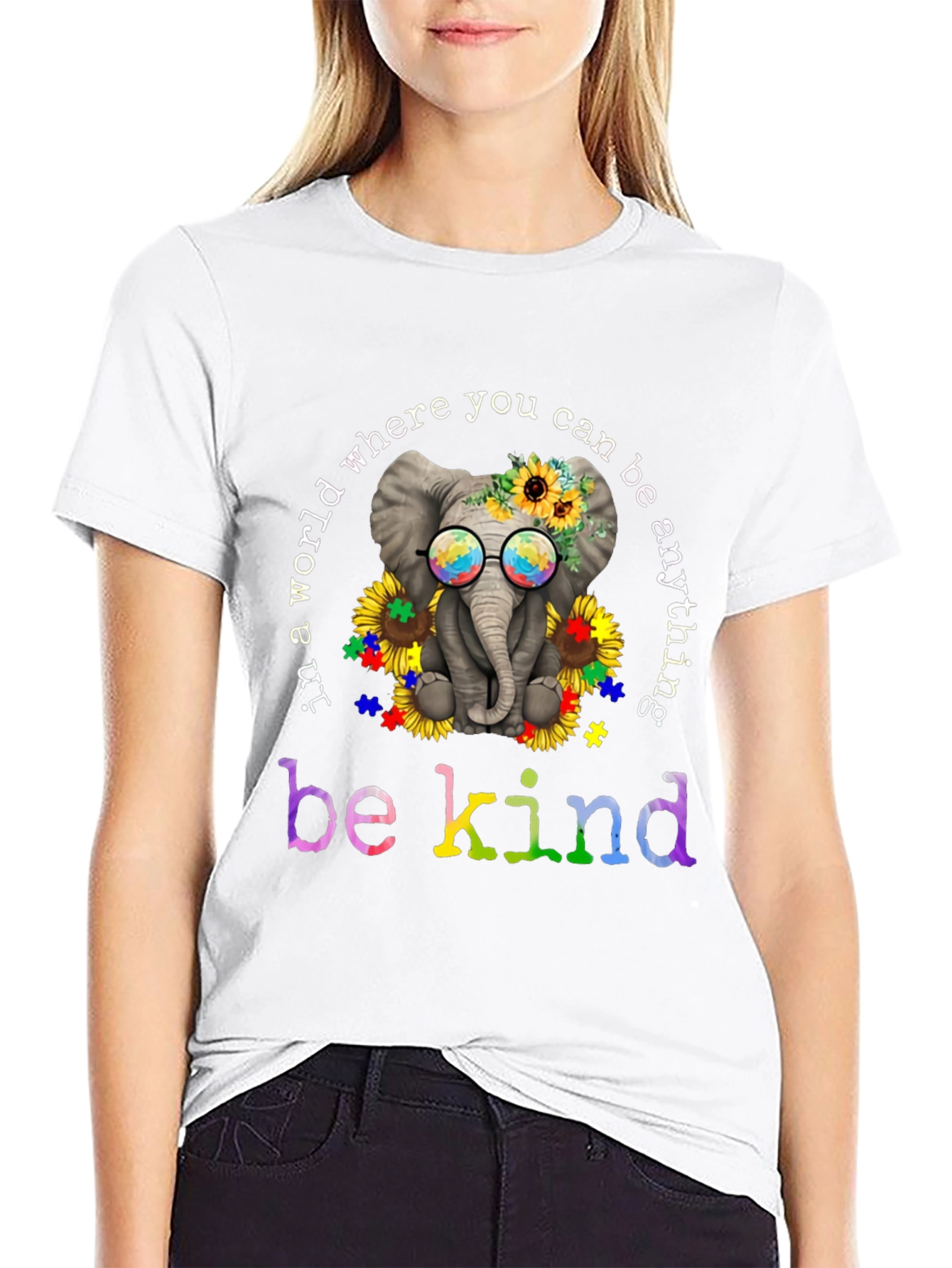 Be Kind Autism Awareness Elephant T-Shirt