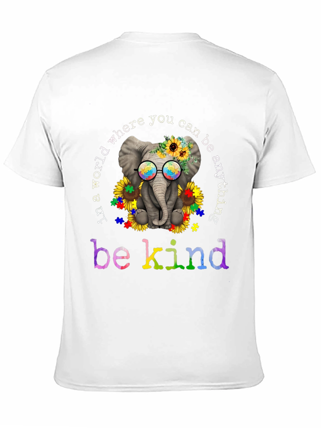 Be Kind Autism Awareness Elephant T-Shirt